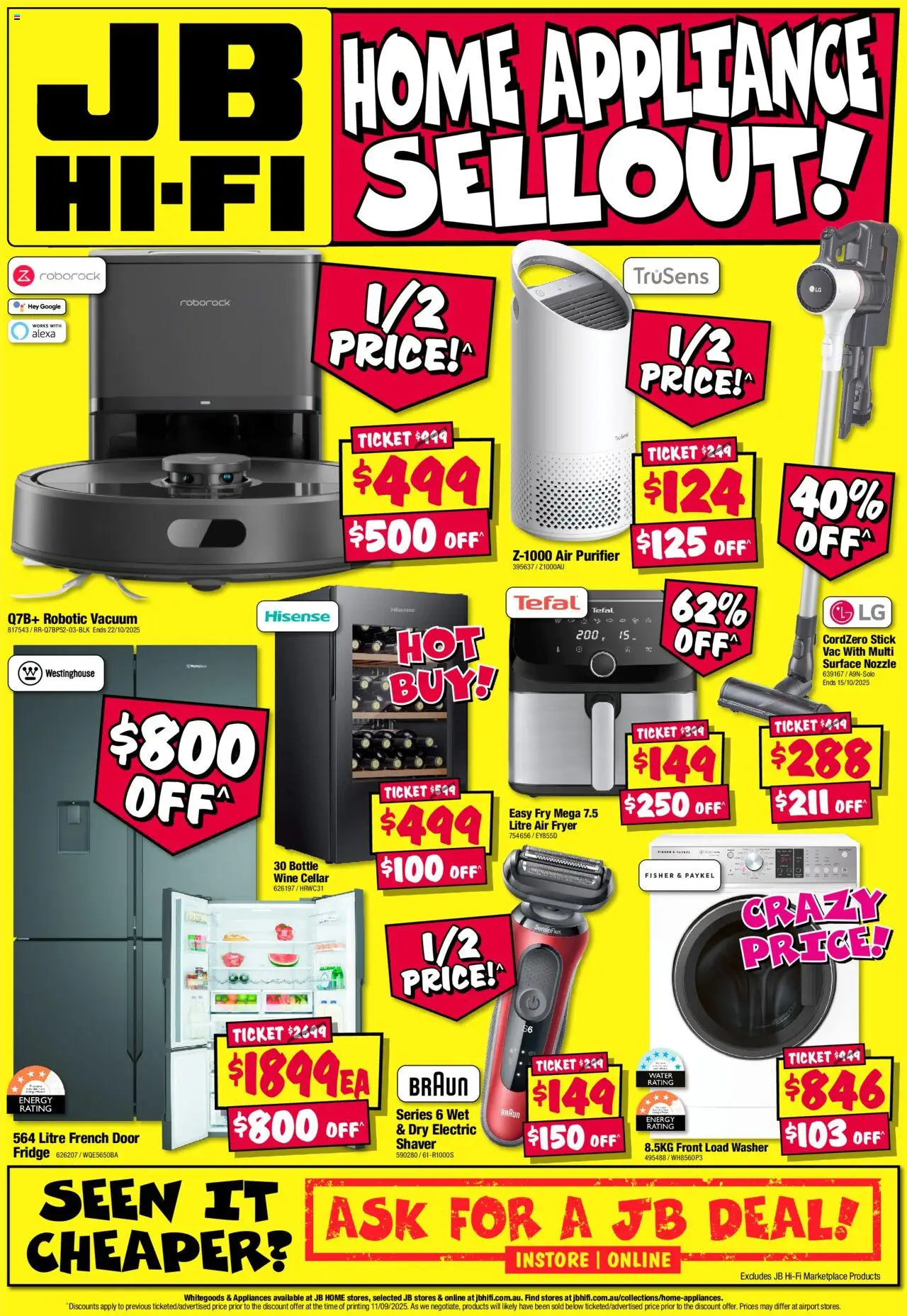 JB Hi-Fi catalogue - valid from 25.09.2025 | Page: 16 | Products: Door, Wine, Appliance, Washer