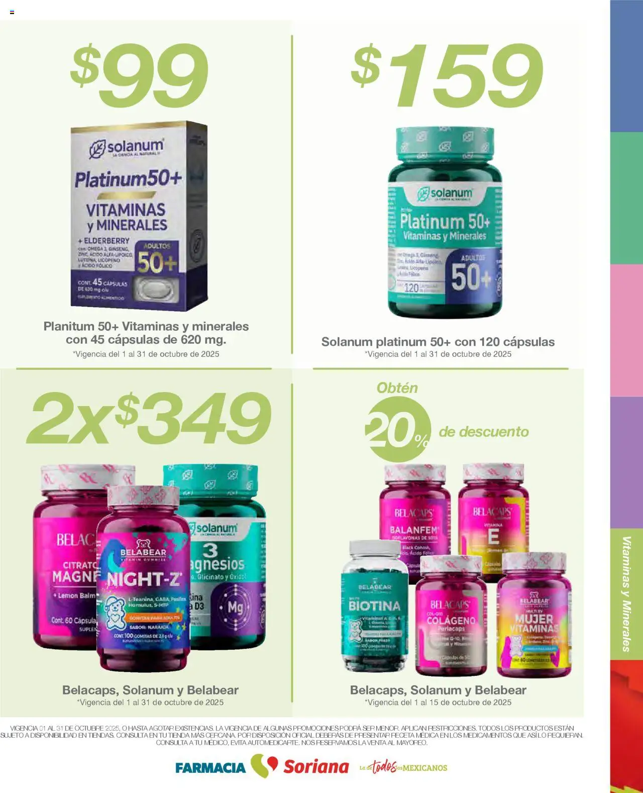 Nuevas ofertas de Soriana válidas en toda la República Mexicana desde el 01.10.2025. ¡Encuentra las mejores ofertas en Soriana - Folleto Soriana Súper Nacional! | Página: 7 | Productos: Vitaminas