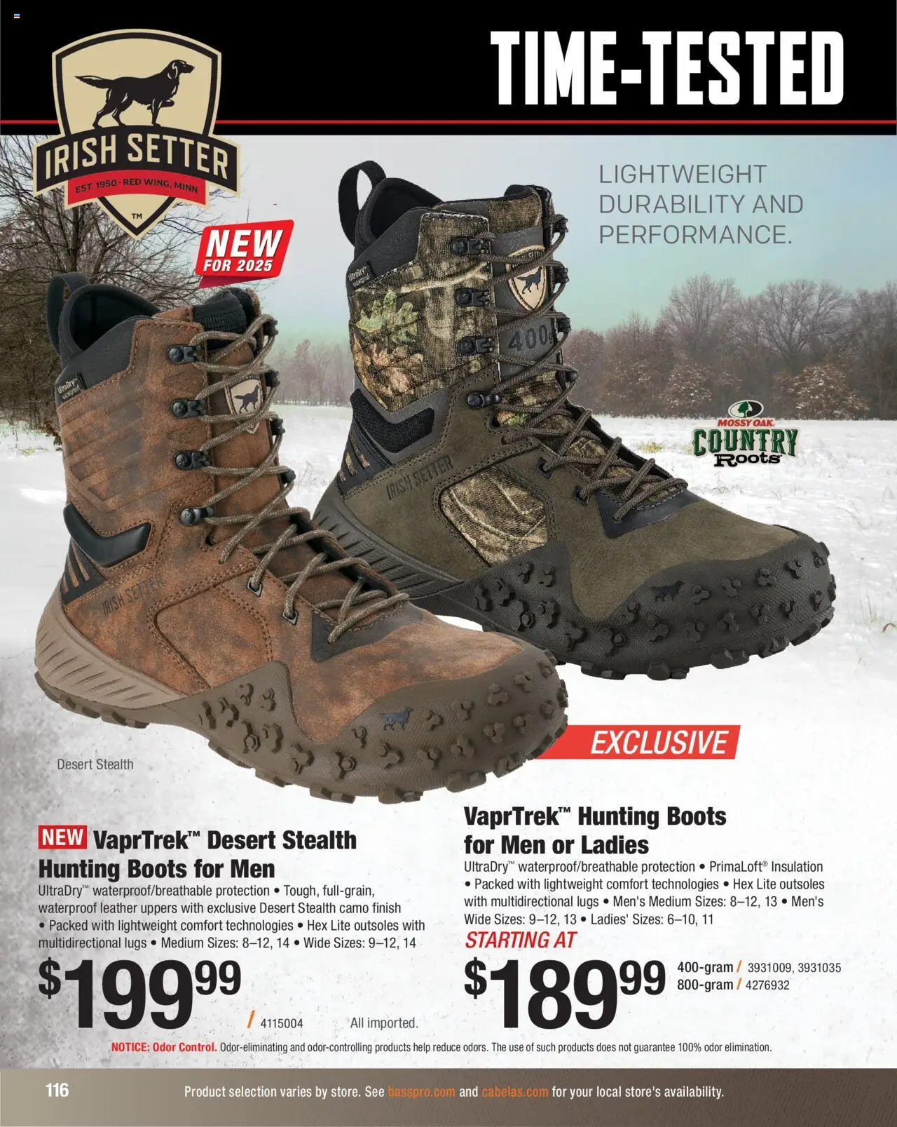 Cabela's Hunting Master 25 - valid from 11.08.2025 | Page: 116 | Products: Hunting Boots, Boots