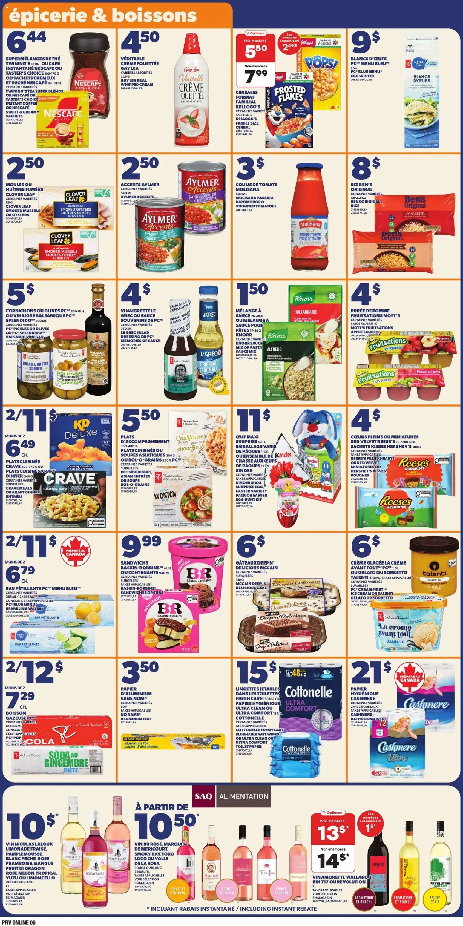 Provigo flyer valid from 26.03.2026 | Page: 6 | Products: Rice, Mask, Butter, Bread
