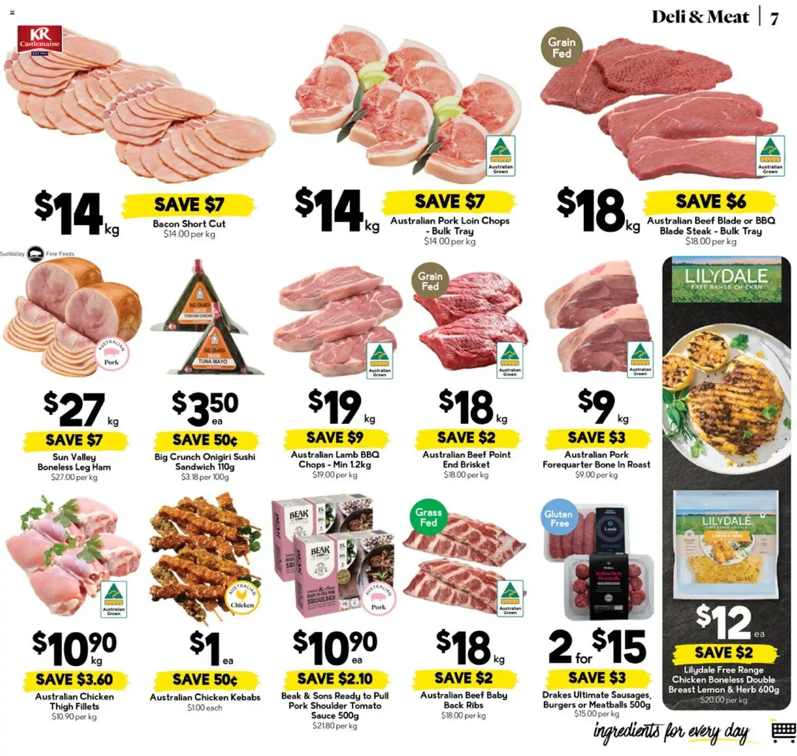 Drakes catalogue - valid from 25.03.2026 | Page: 7 | Products: Pork, Sauce, Lemon, Tuna