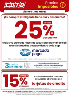 Vista previa Coto - Descuento válido desde el 13.03.2026