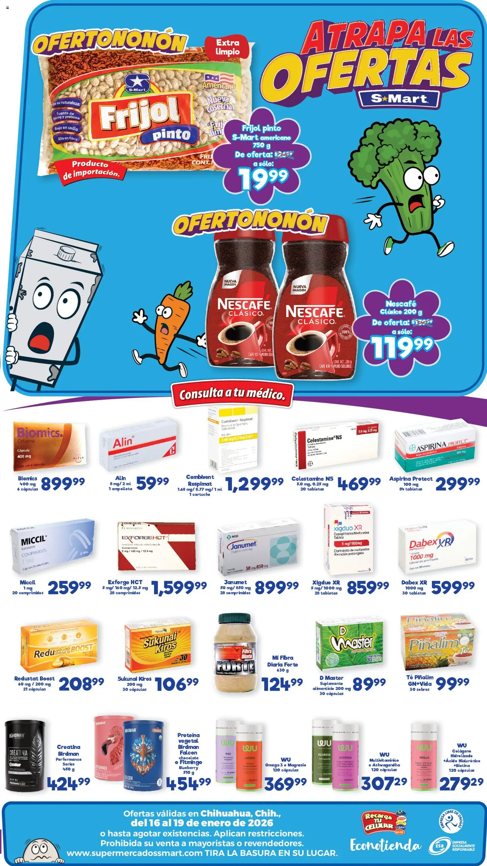 Nuevas ofertas de S-Mart válidas en toda la República Mexicana desde el 16.01.2026. ¡Encuentra las mejores ofertas en S-Mart folleto Ofertas de Feria Chihuahua! | Página: 2 | Productos: Fuente, Chocolate, Té, Tableta