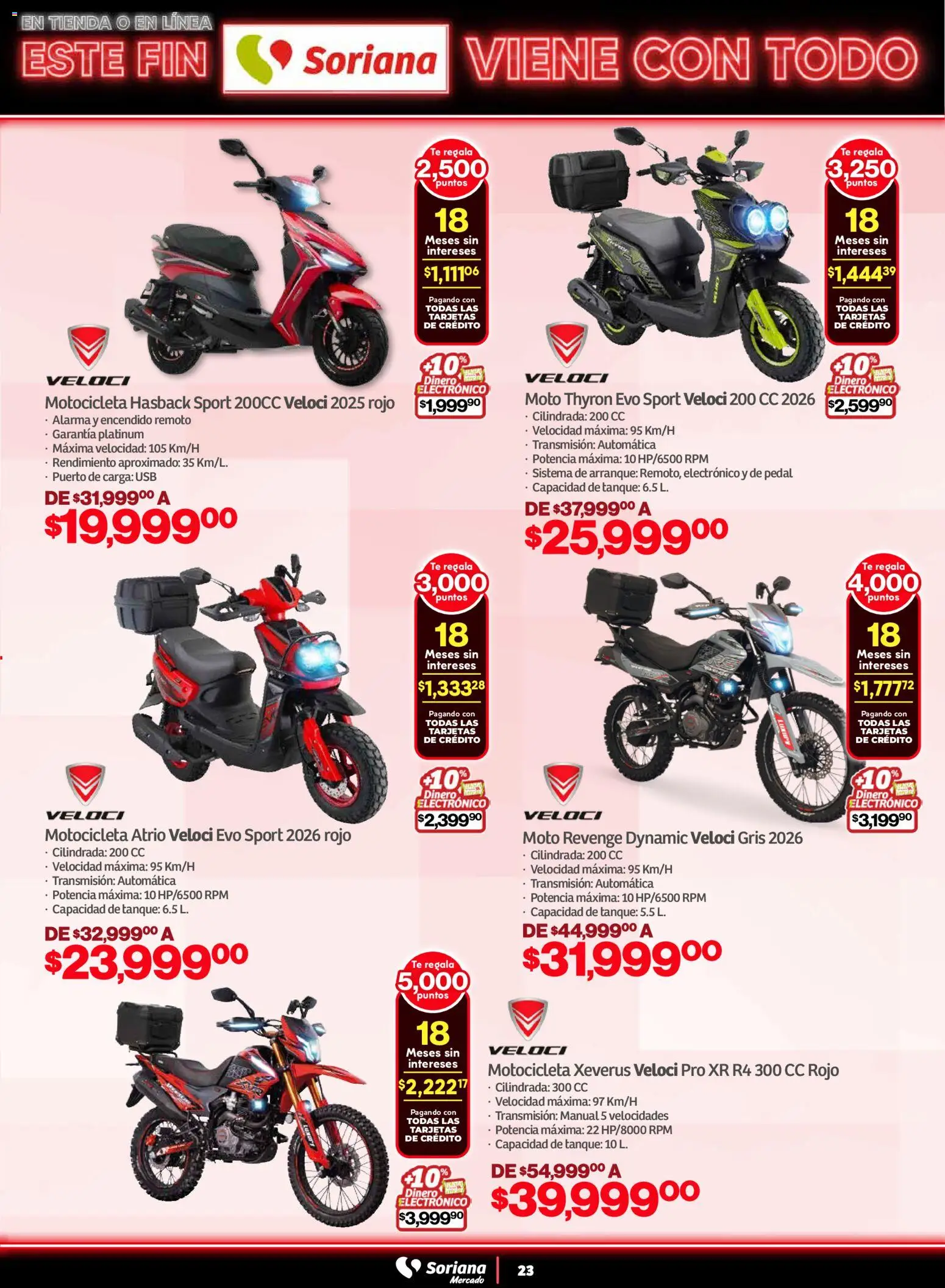 Nuevas ofertas de Soriana válidas en toda la República Mexicana desde el 05.11.2025. ¡Encuentra las mejores ofertas en Soriana - Este fin Soriana viene con todo Mercado Nacional! | Página: 23 | Productos: Usb, Alarma, Té