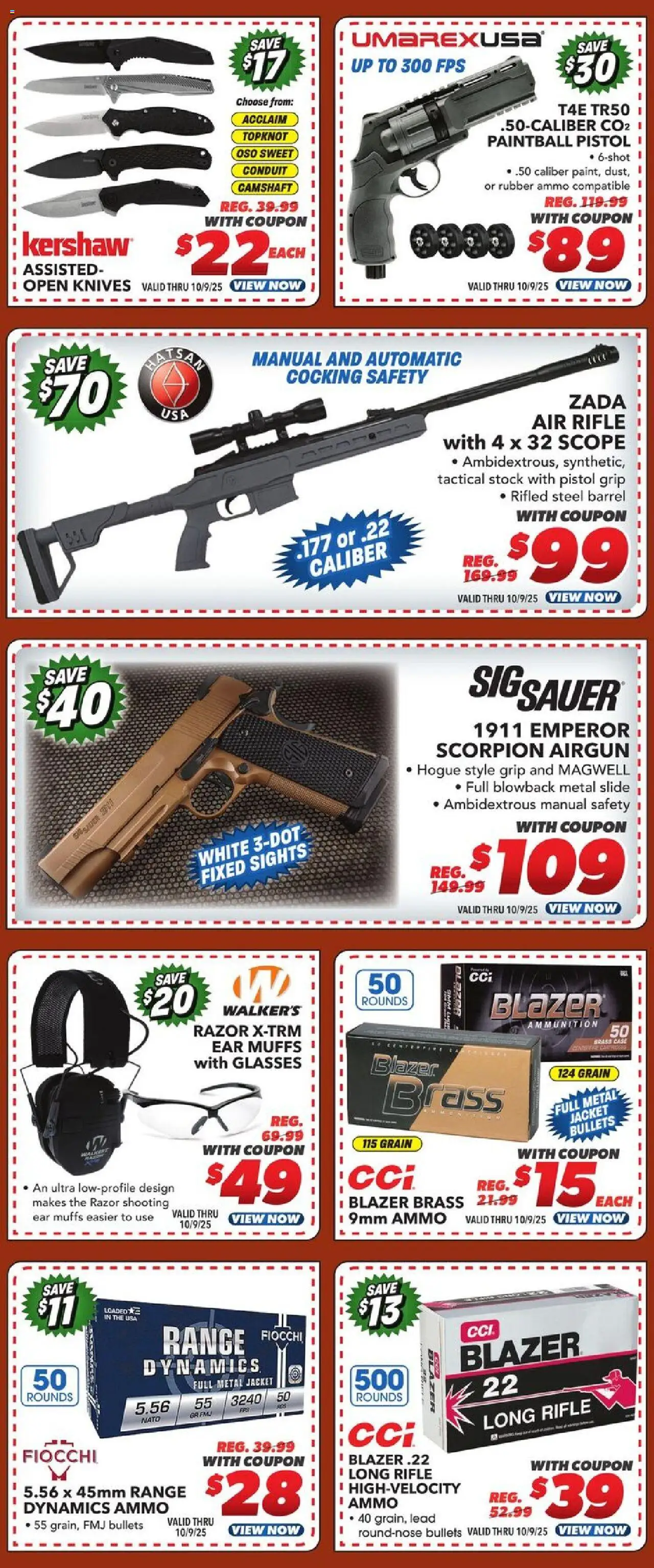 Big 5 Sporting Goods Weekly Ad - valid from 03.10.2025 | Page: 7 | Products: Jacket, Glasses, Ammo, Rifle