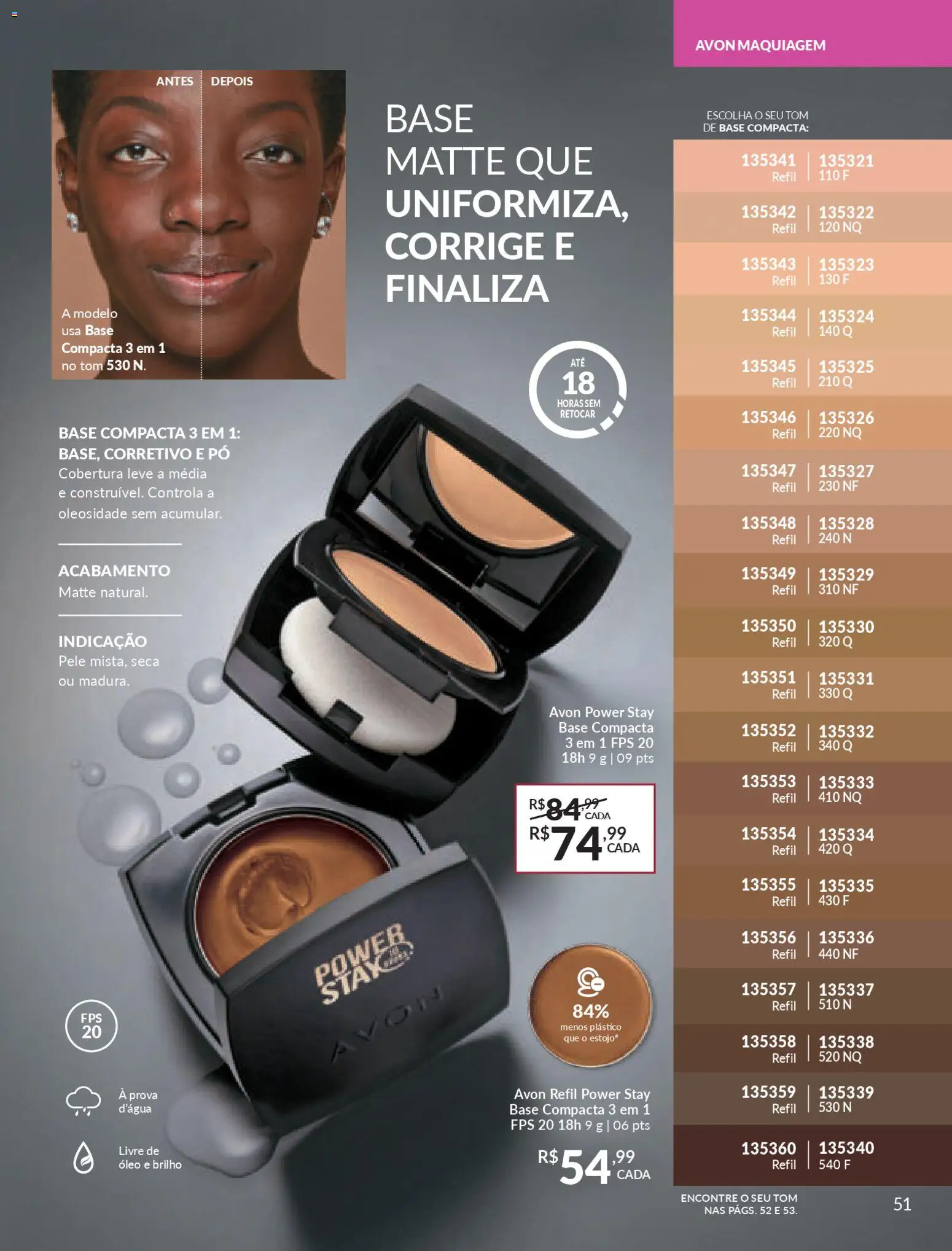 Avon Folheto - válido de 19.12.2025 | Página: 51 | Produtos: Maquiagem, Corretivo, Óleo, Base