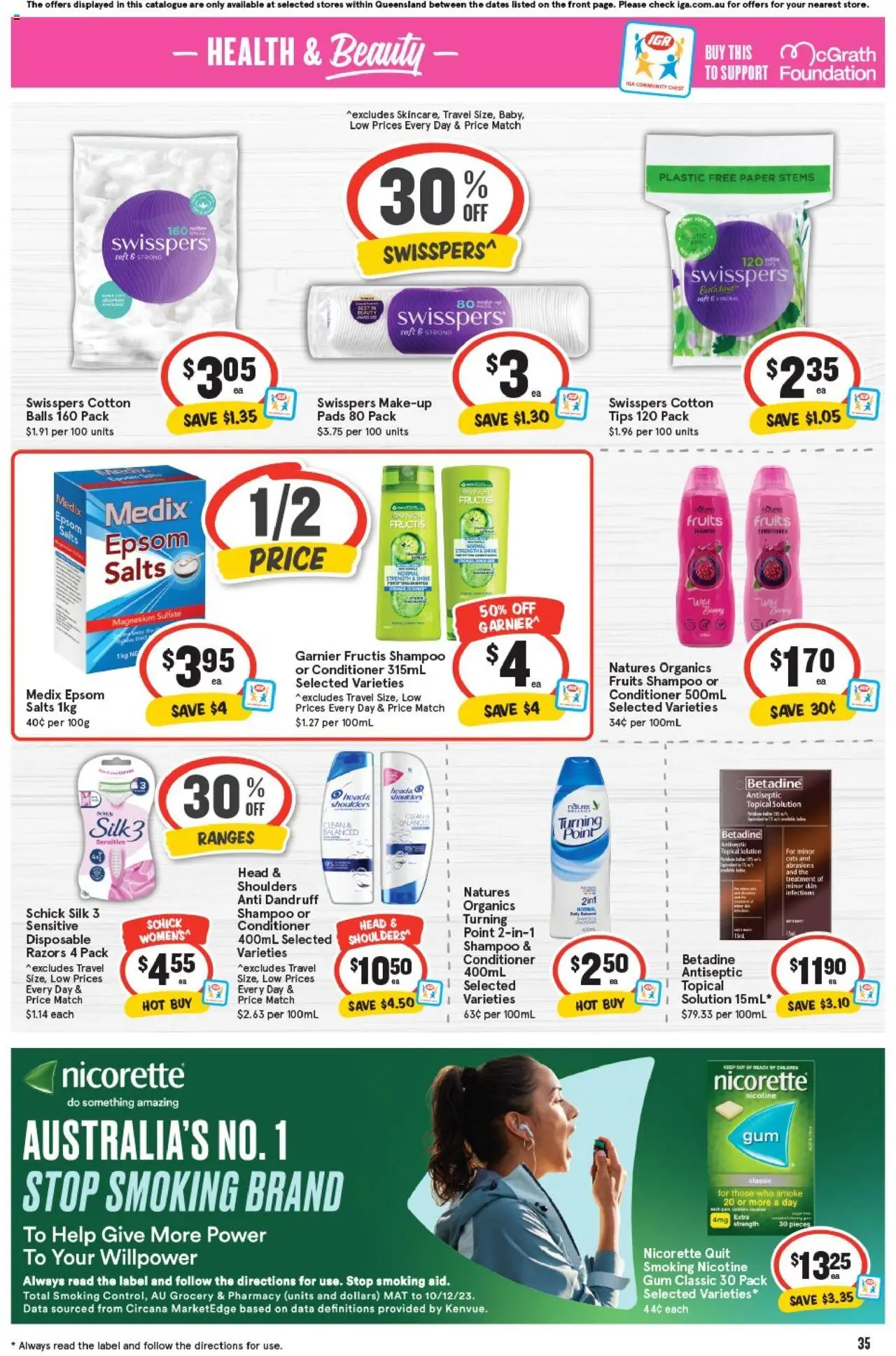 IGA catalogue - valid from 24.09.2025 | Page: 38 | Products: Gum, Makeup, Foundation, Razors