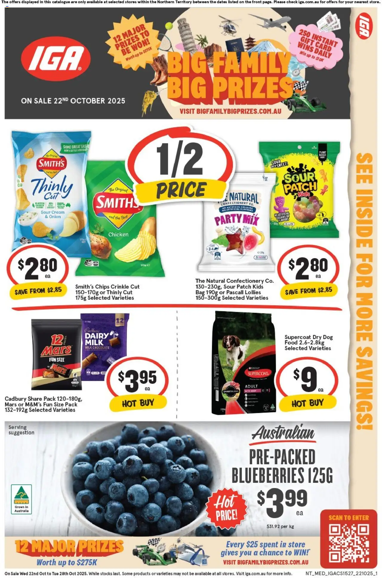 IGA catalogue - valid from 22.10.2025 | Page: 1 | Products: Dairy, Lollies, Dog food, Cream