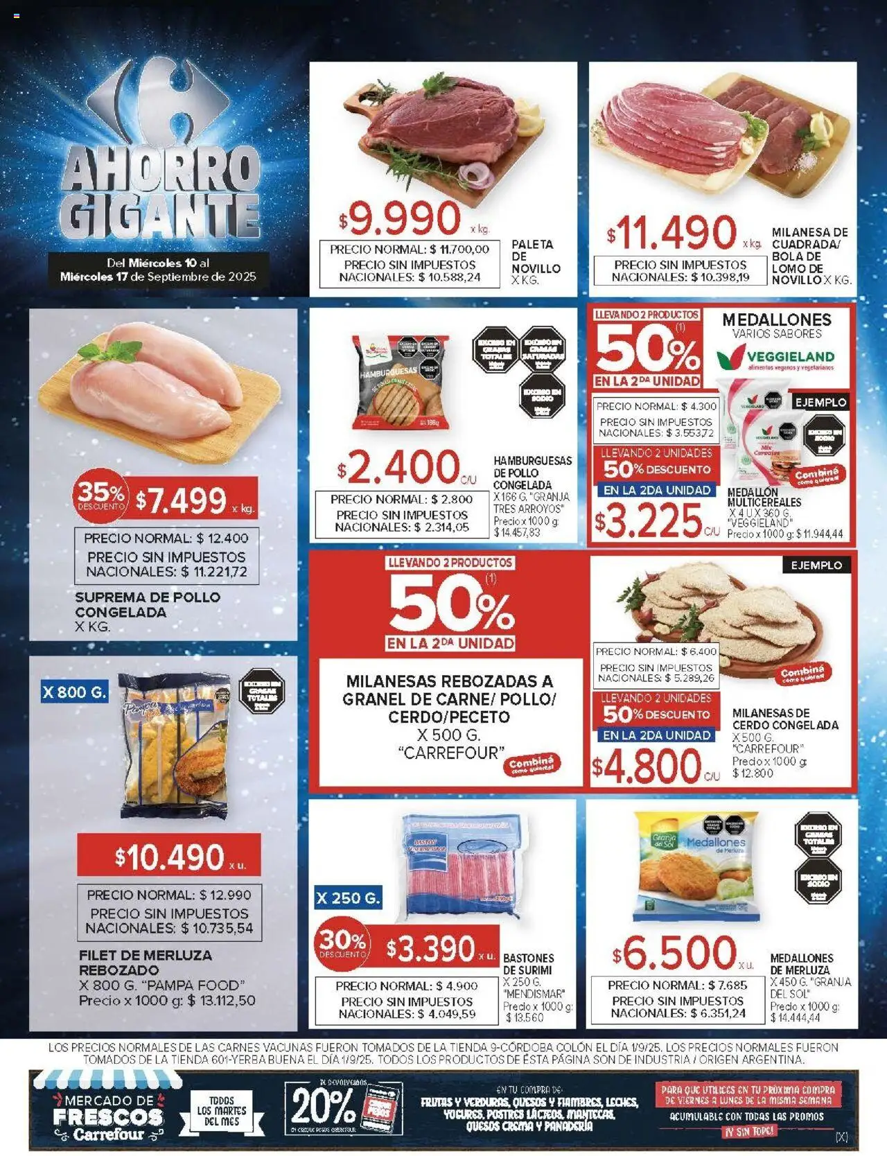 Carrefour ofertas - Catamarca │ válido desde el 10.09.2025 | Página: 43 | Productos: Milanesa, Cerdo, Cereales, Crema