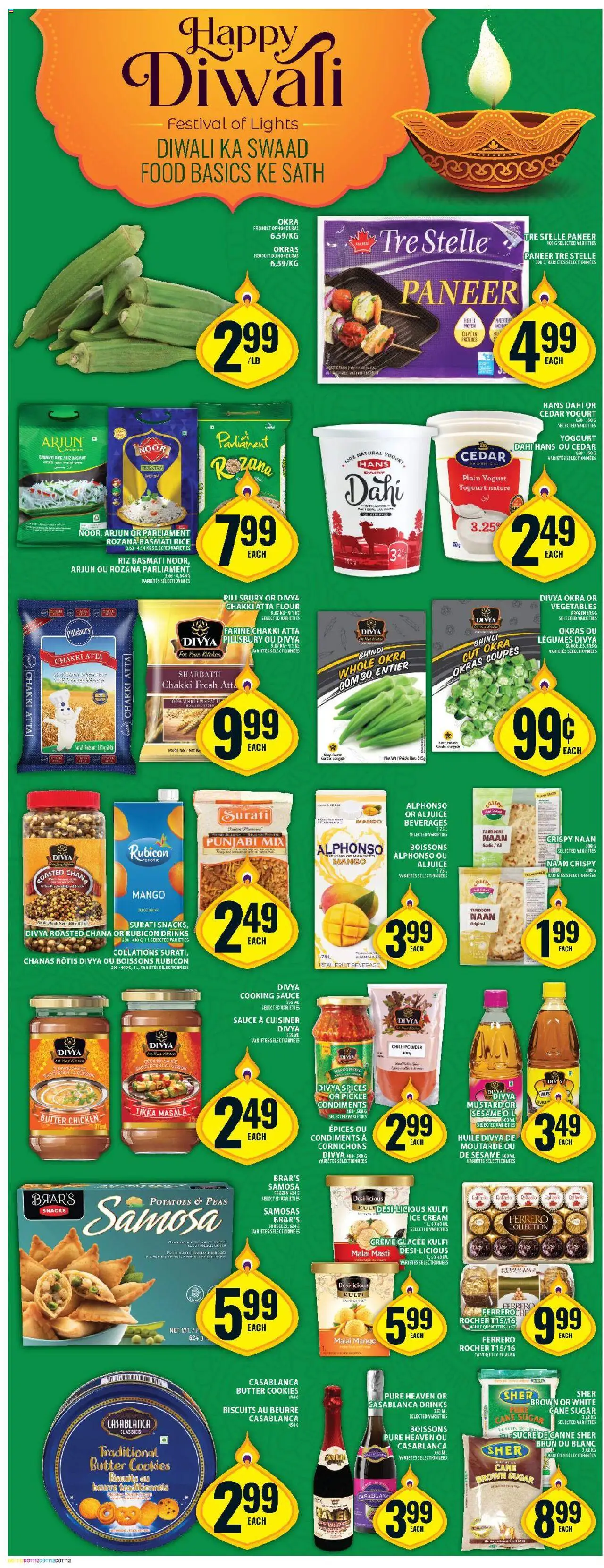 Food Basics flyer valid from 09.10.2025 | Page: 14 | Products: Rice, Ice cream, Butter, Yogurt
