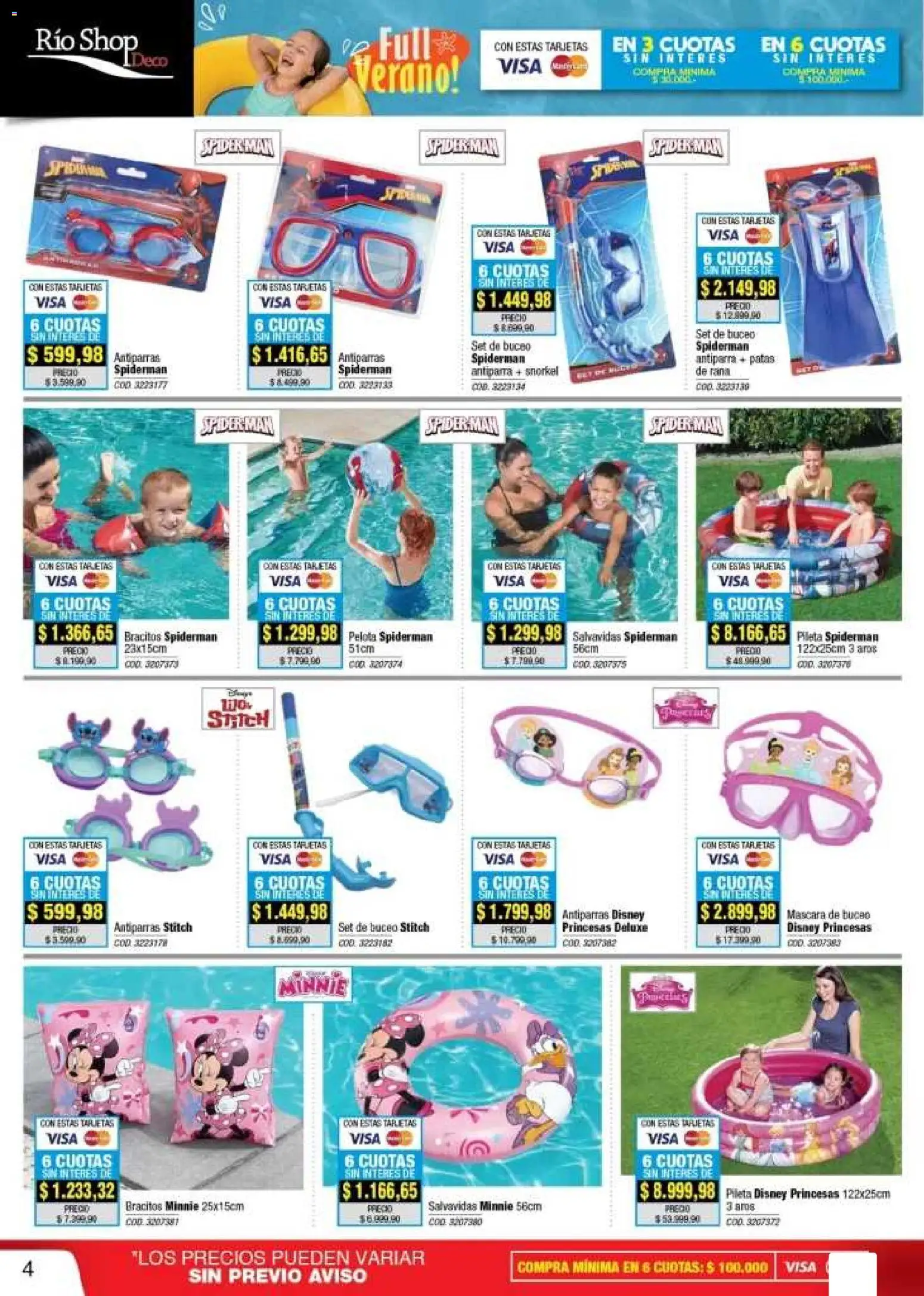 Río Shop Deco catálogo │ válido desde el 02.02.2026 | Página: 4 | Productos: Máscara, Pileta, Pelota, Antiparras