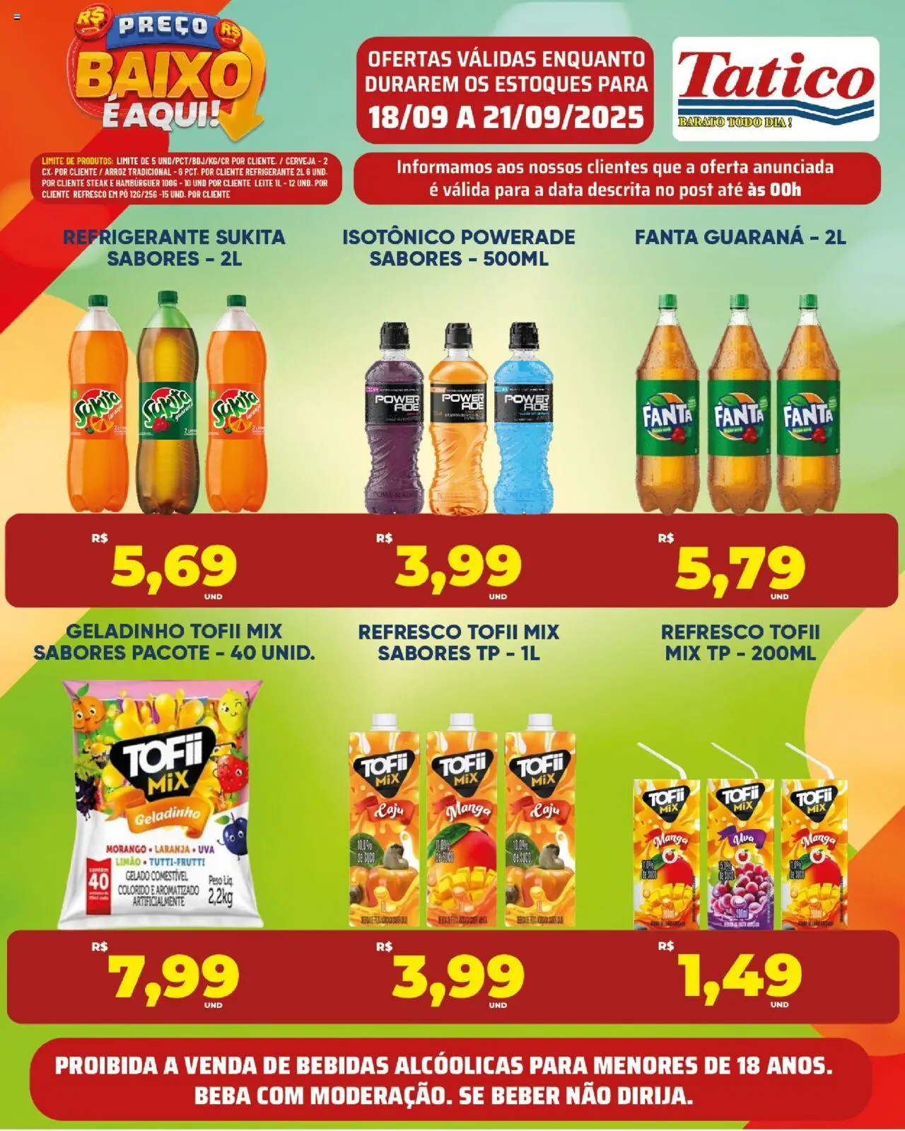 Tatico Folheto - válido de 18.09.2025 | Página: 2 | Produtos: Pó, Cerveja, Arroz, Hambúrguer
