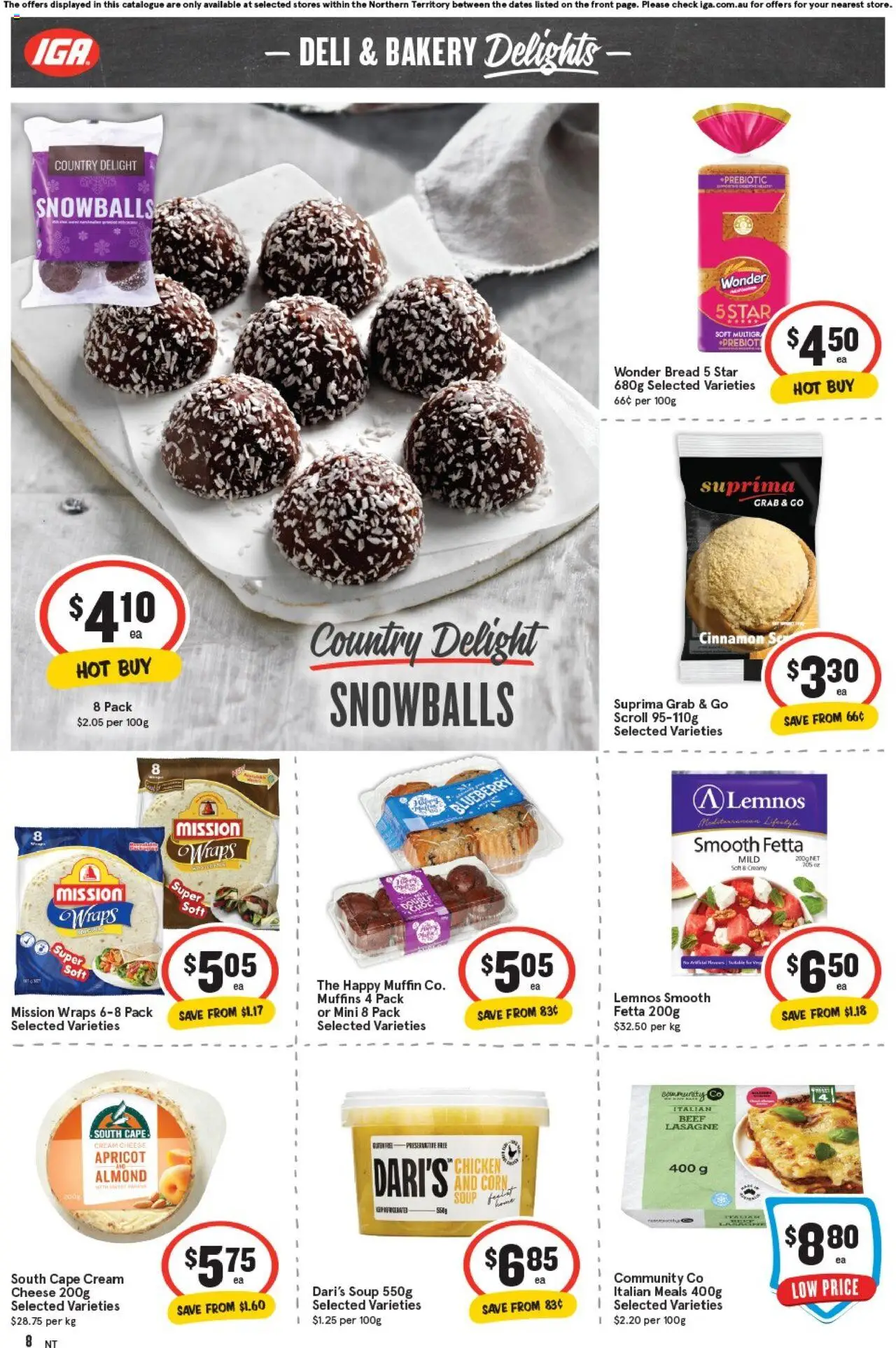 IGA catalogue - valid from 22.10.2025 | Page: 8 | Products: Chicken, Beef, Soup, Bakery