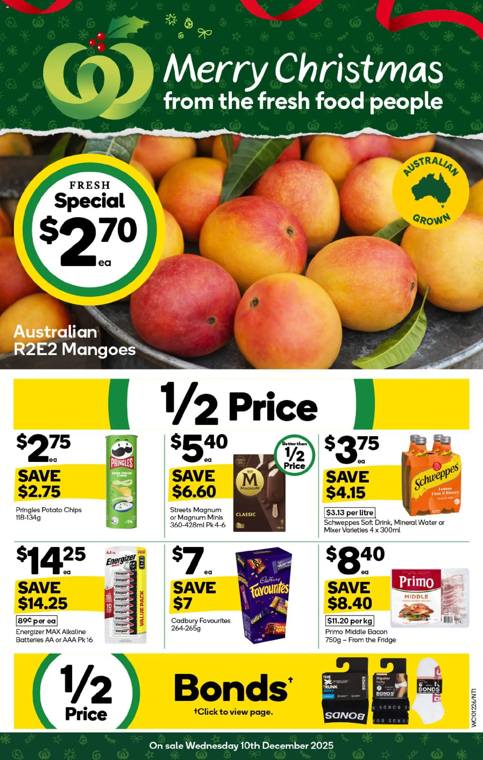 Woolworths catalogue - valid from 10.12.2025 | Page: 1 | Products: Chips, Water, Lime, Mixer