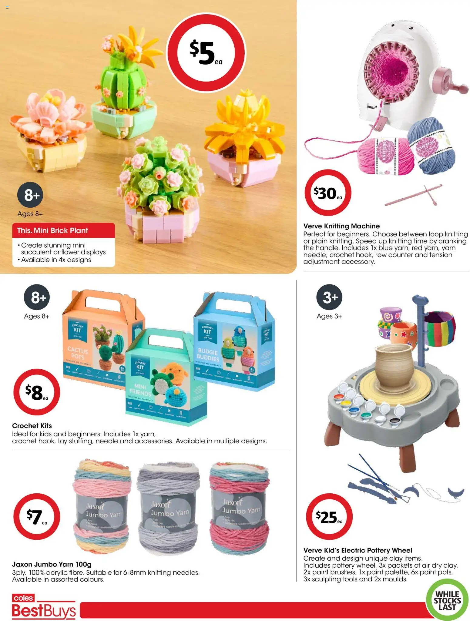 Coles catalogue - valid from 27.03.2026 | Page: 8 | Products: Kits, Plant, Clay, Sculpting