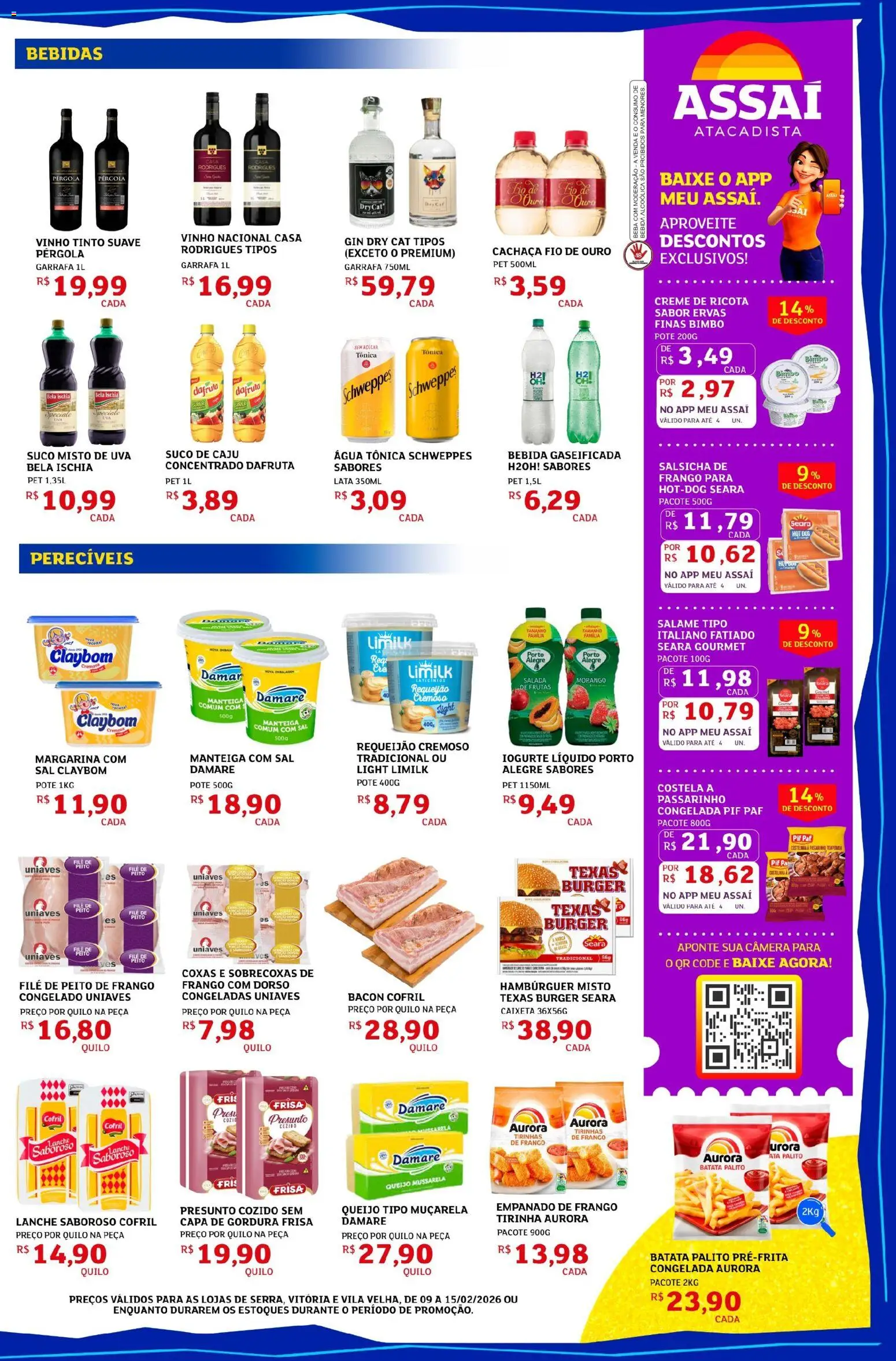 Assaí Atacadista Folheto - válido de 09.02.2026 | Página: 3 | Produtos: Vinho, Creme, Bebida, Frango