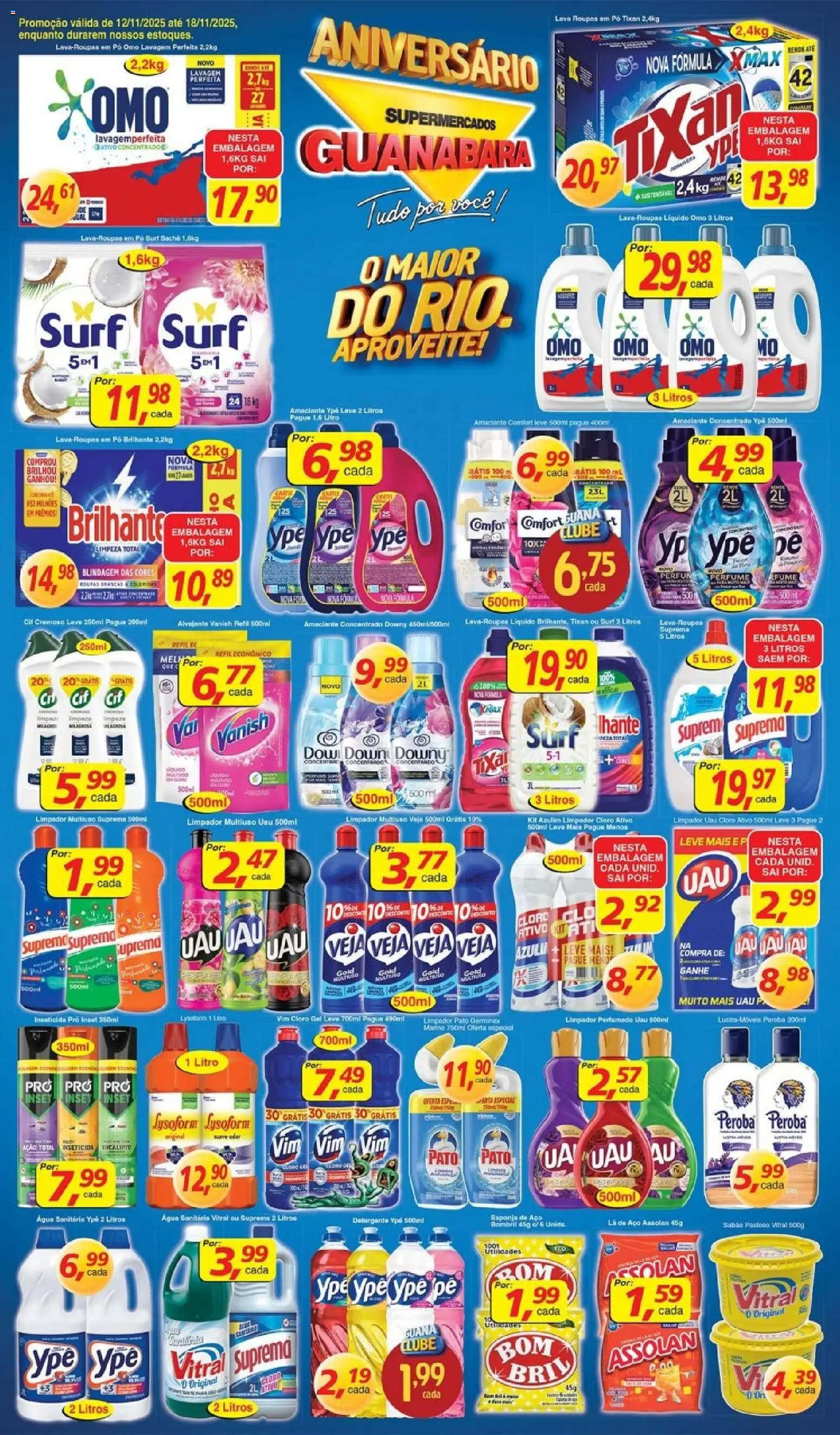 Supermercados Guanabara Folheto - válido de 12.11.2025 | Página: 12 | Produtos: Pó, Sabão, Roupas, Vanish
