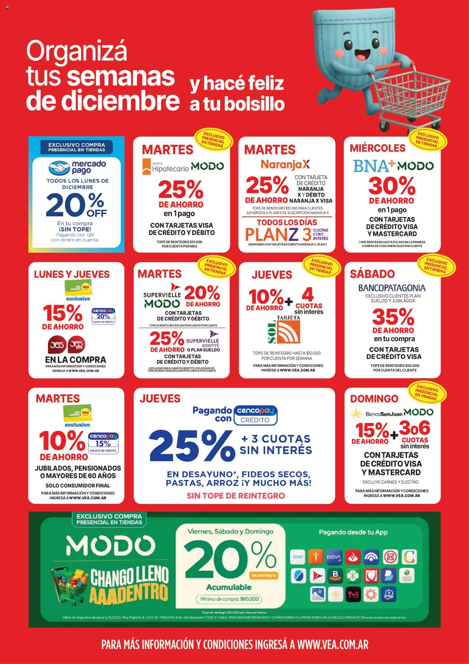 Vea - Oferta fin de semana │ válido desde el 26.12.2025 | Página: 8 | Productos: Banco, Arroz, Fideos