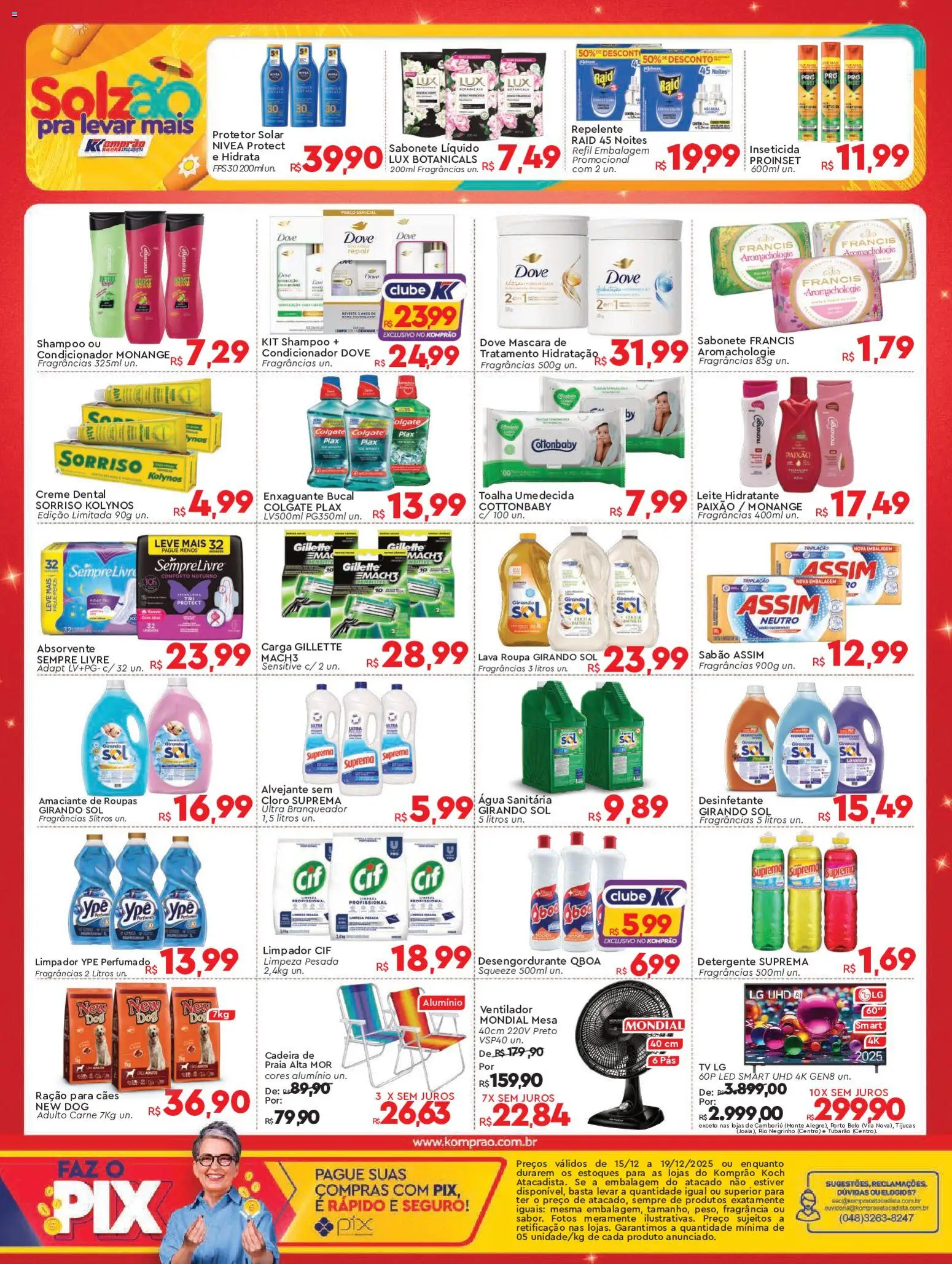 Komprao Atacadista Folheto - válido de 15.12.2025 | Página: 4 | Produtos: Shampoo, Detergente, Carne, Roupas