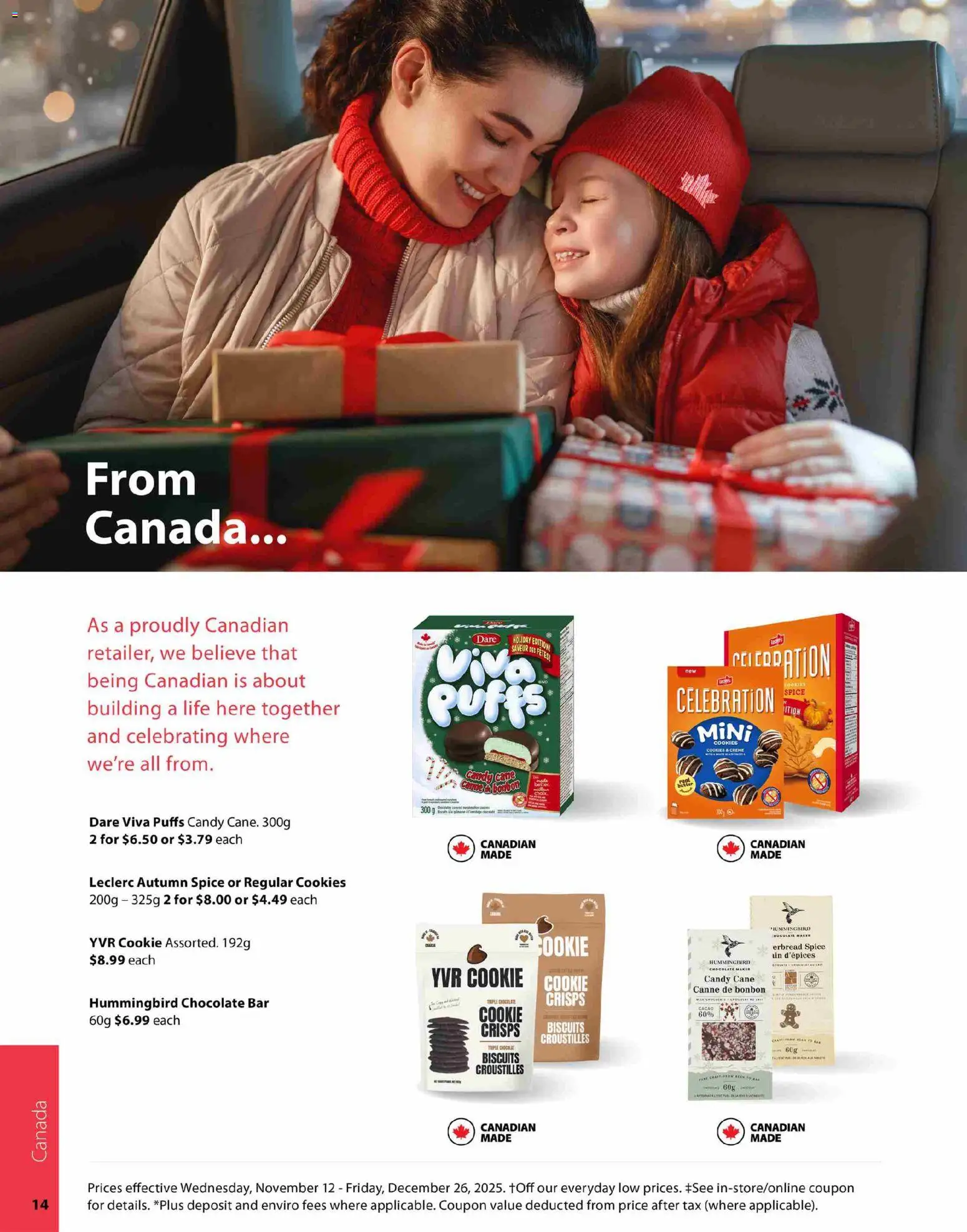London Drugs flyer valid from 12.11.2025 | Page: 14 | Products: Cookies, Butter, Chocolate