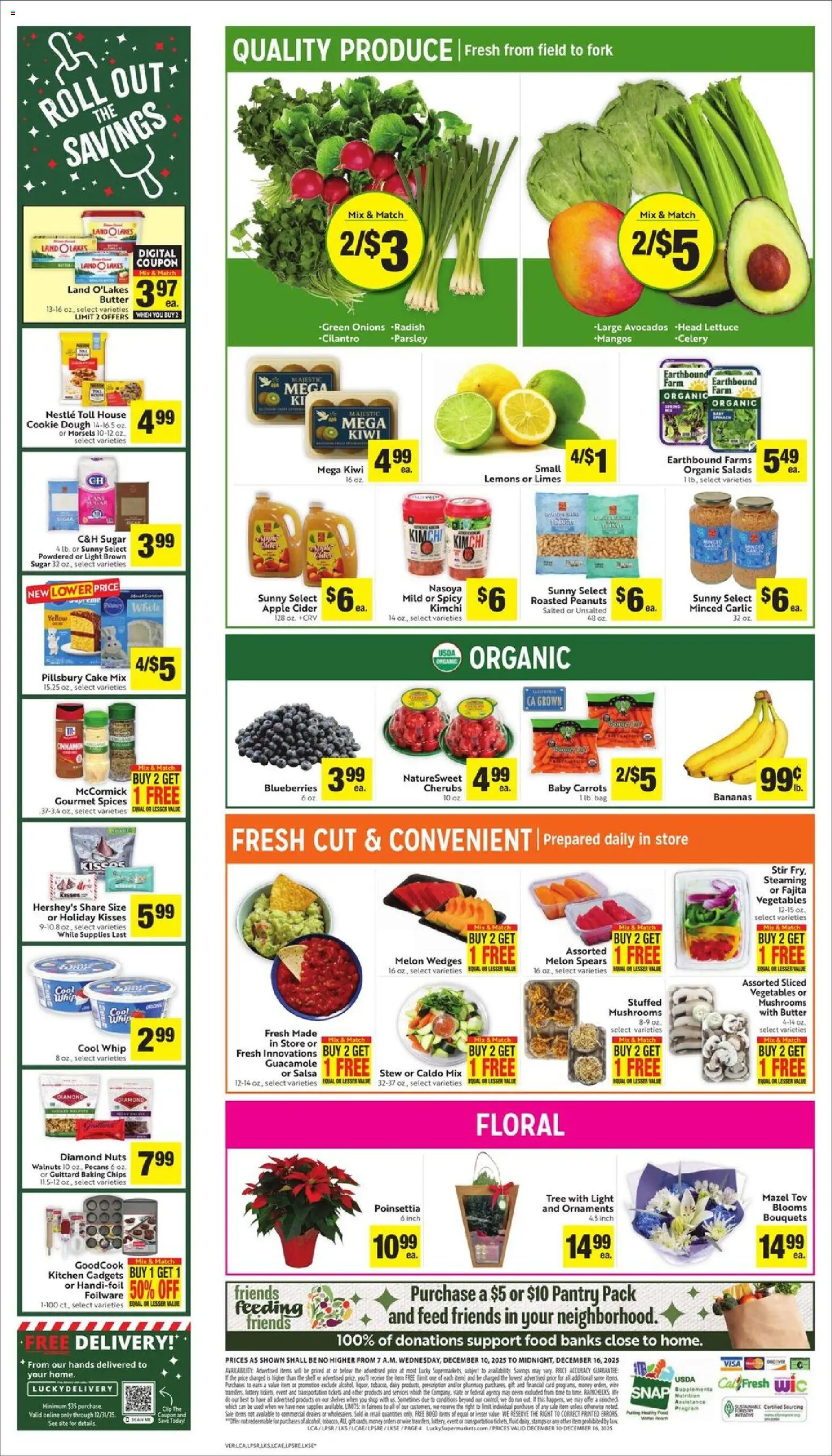 Lucky Supermarkets Weekly - CA - valid from 10.12.2025 | Page: 4 | Products: Wine, Chips, Spices, Vegetables