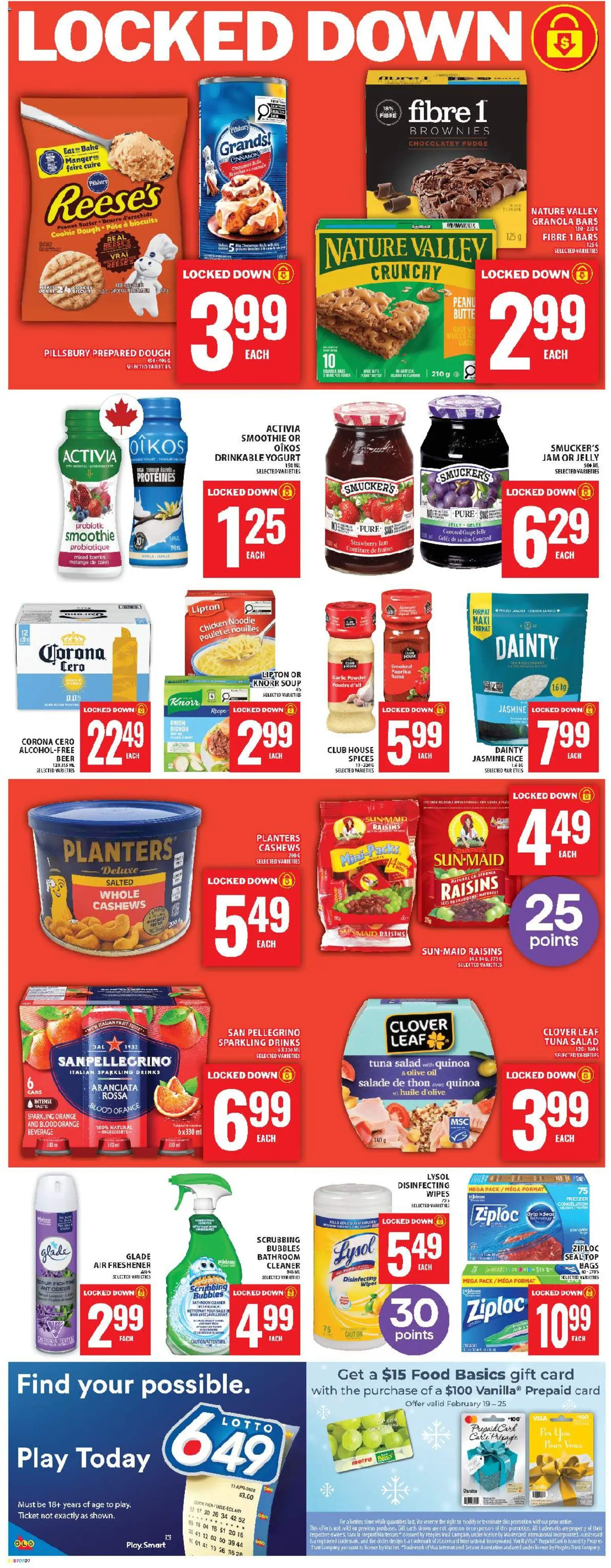 Food Basics flyer valid from 19.02.2026 | Page: 10 | Products: Rice, Butter, Oil, Juice
