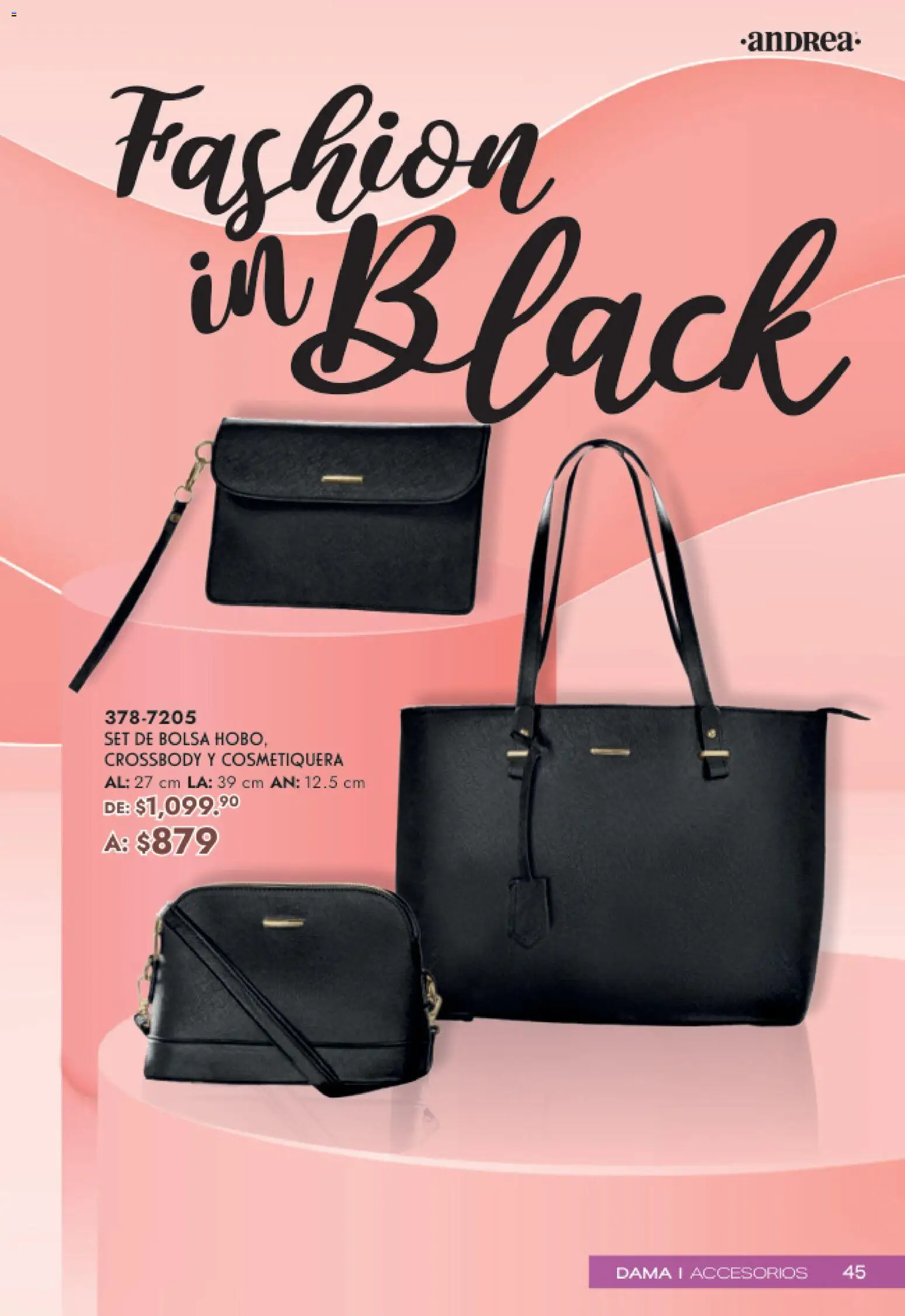 Nuevas ofertas de Andrea válidas en toda la República Mexicana desde el 19.04.2026. ¡Encuentra las mejores ofertas en Andrea catálogo Mamá y Peques! | Página: 45 | Productos: Bolsa