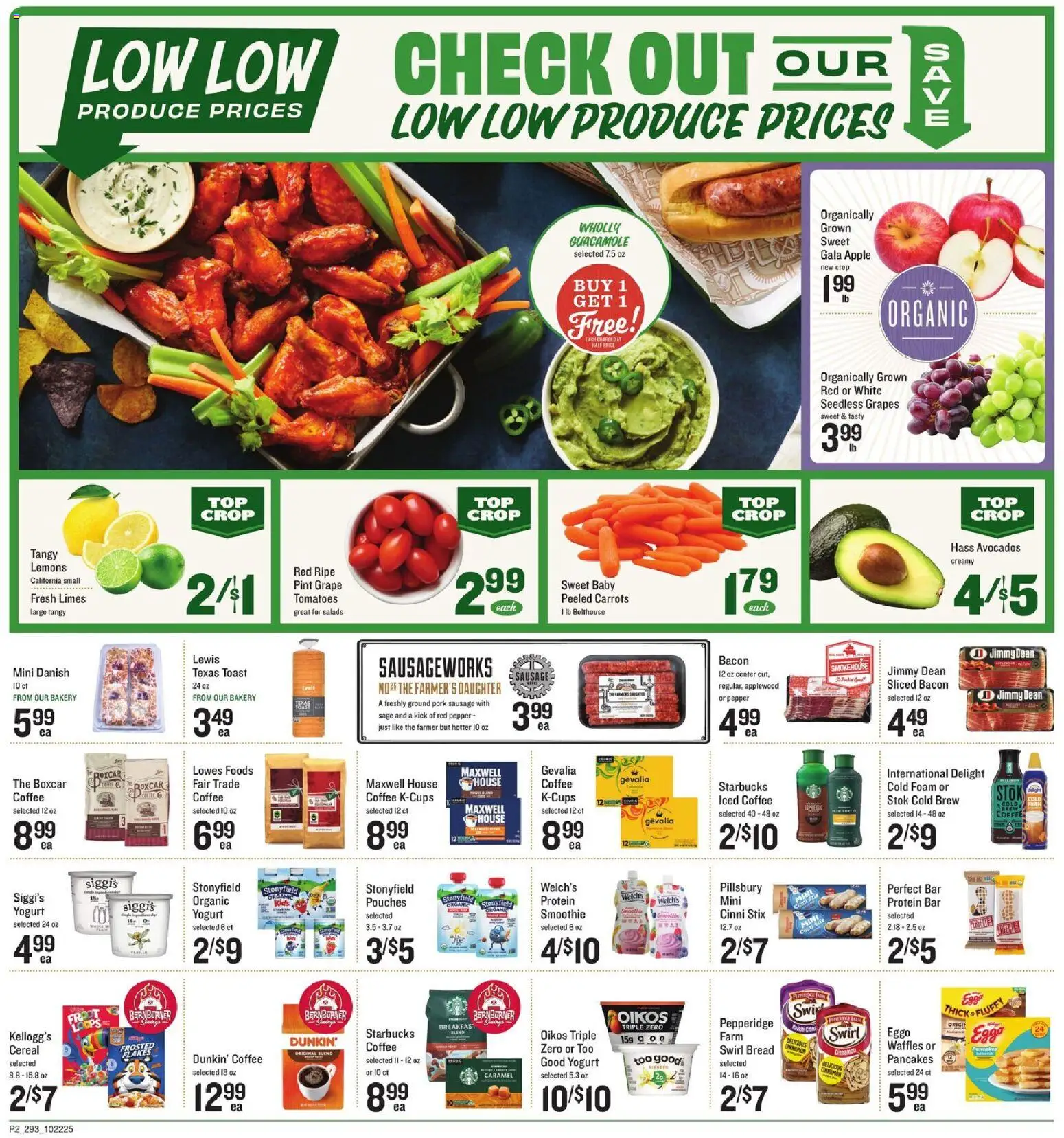 Lowes Foods Weekly Ad - SC - valid from 22.10.2025 | Page: 2 | Products: Bakery, Pork, Flakes, Sausage