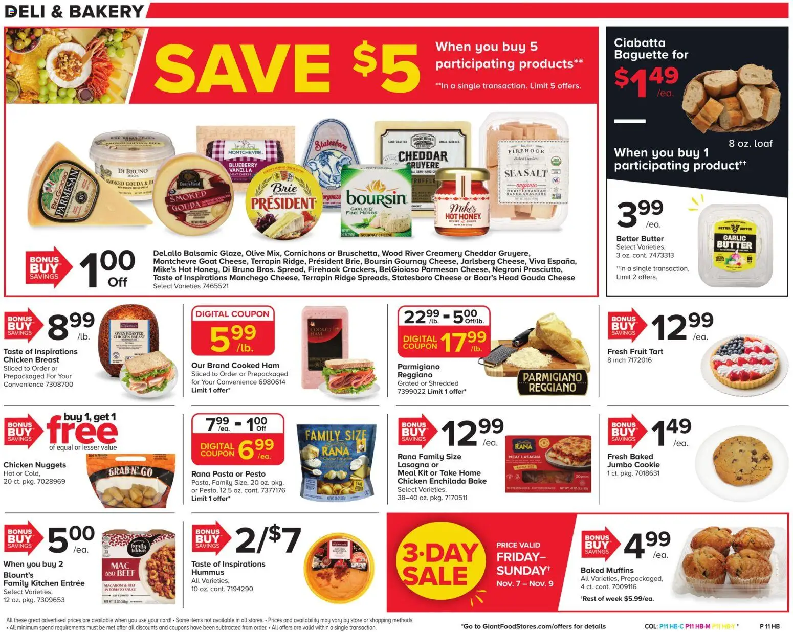 Giant Weekly Ad - valid from 07.11.2025 | Page: 12 | Products: Bakery, Ham, Beef, Oven