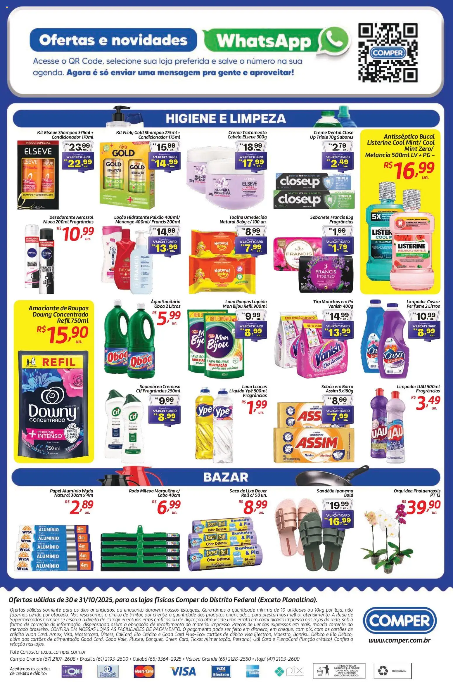 Comper Folheto - válido de 30.10.2025 | Página: 4 | Produtos: Shampoo, Roupas, Toalha umedecida, Cabo