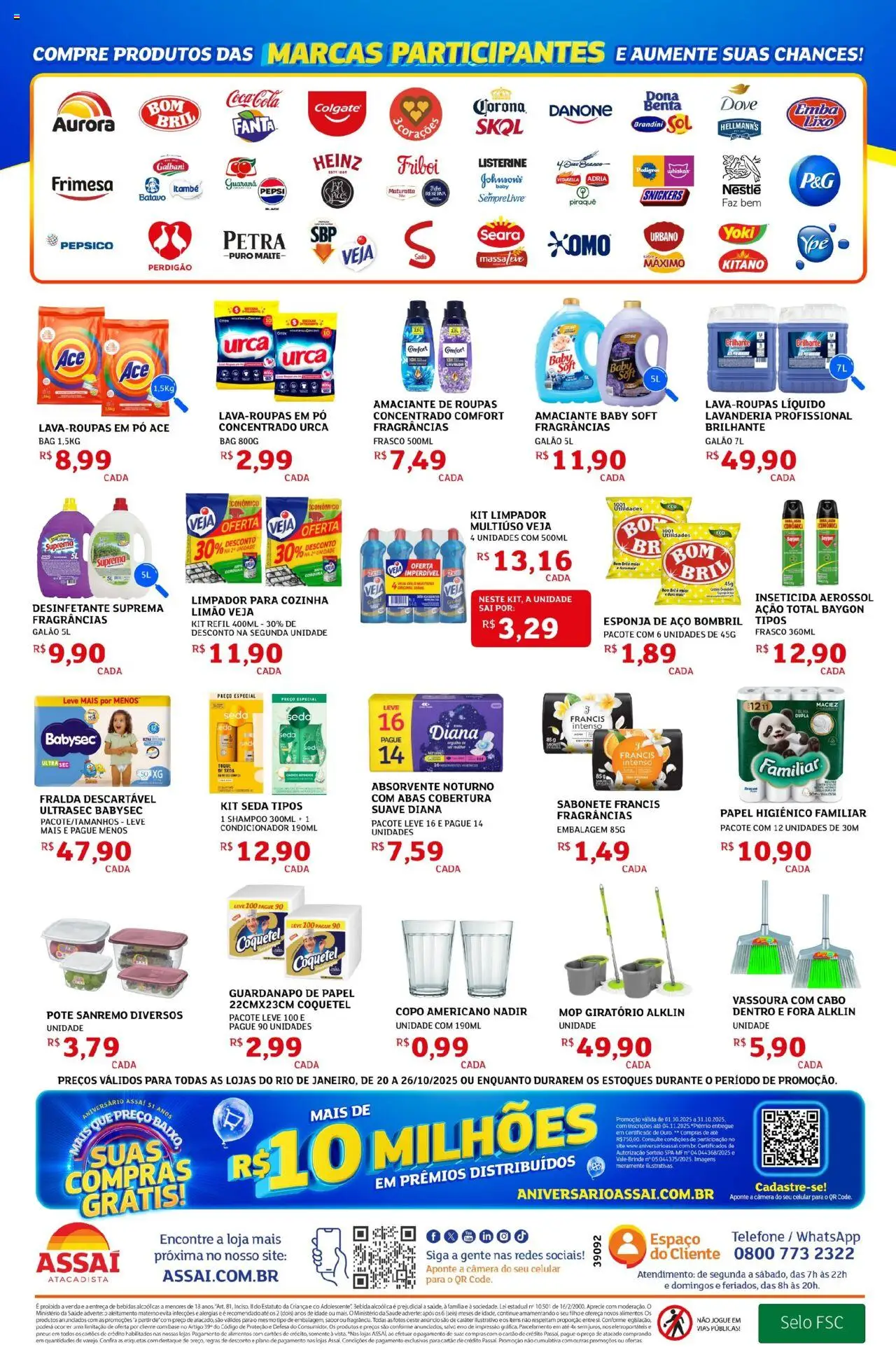 Assaí Atacadista Folheto - válido de 20.10.2025 | Página: 4 | Produtos: Condicionador, Papel higiênico, Câmera, Guardanapo