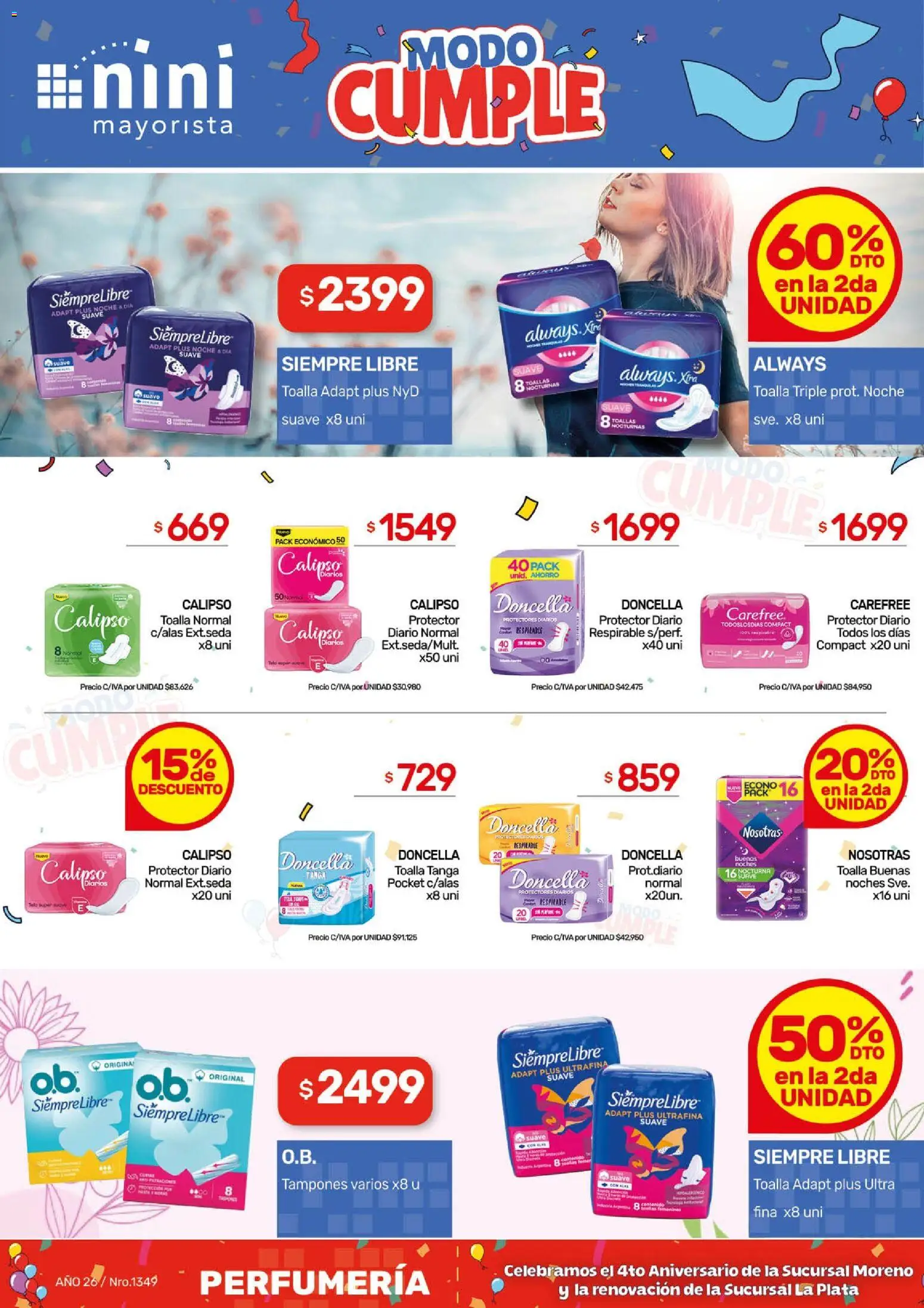 NINI Mayorista Ofertas │ válido desde el 02.03.2026 | Página: 6 | Productos: Tampones, Toalla, Toallas, Protectores diarios