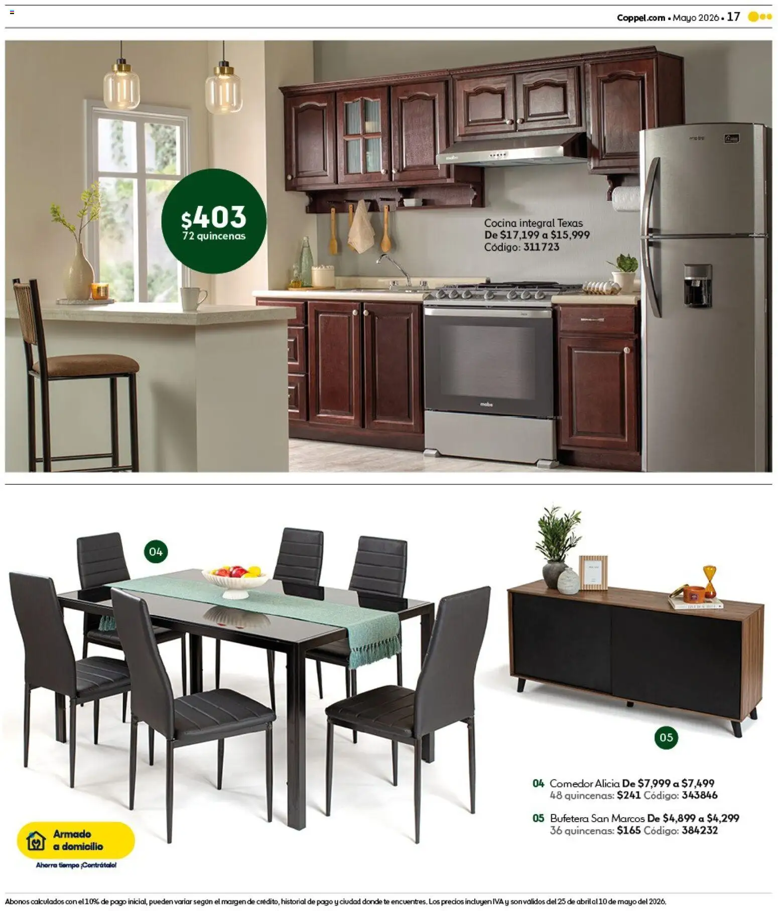 Nuevas ofertas de Coppel válidas en toda la República Mexicana desde el 25.04.2026. ¡Encuentra las mejores ofertas en Coppel catálogo Claro que la vas a querer! | Página: 17 | Productos: Cocina, Té