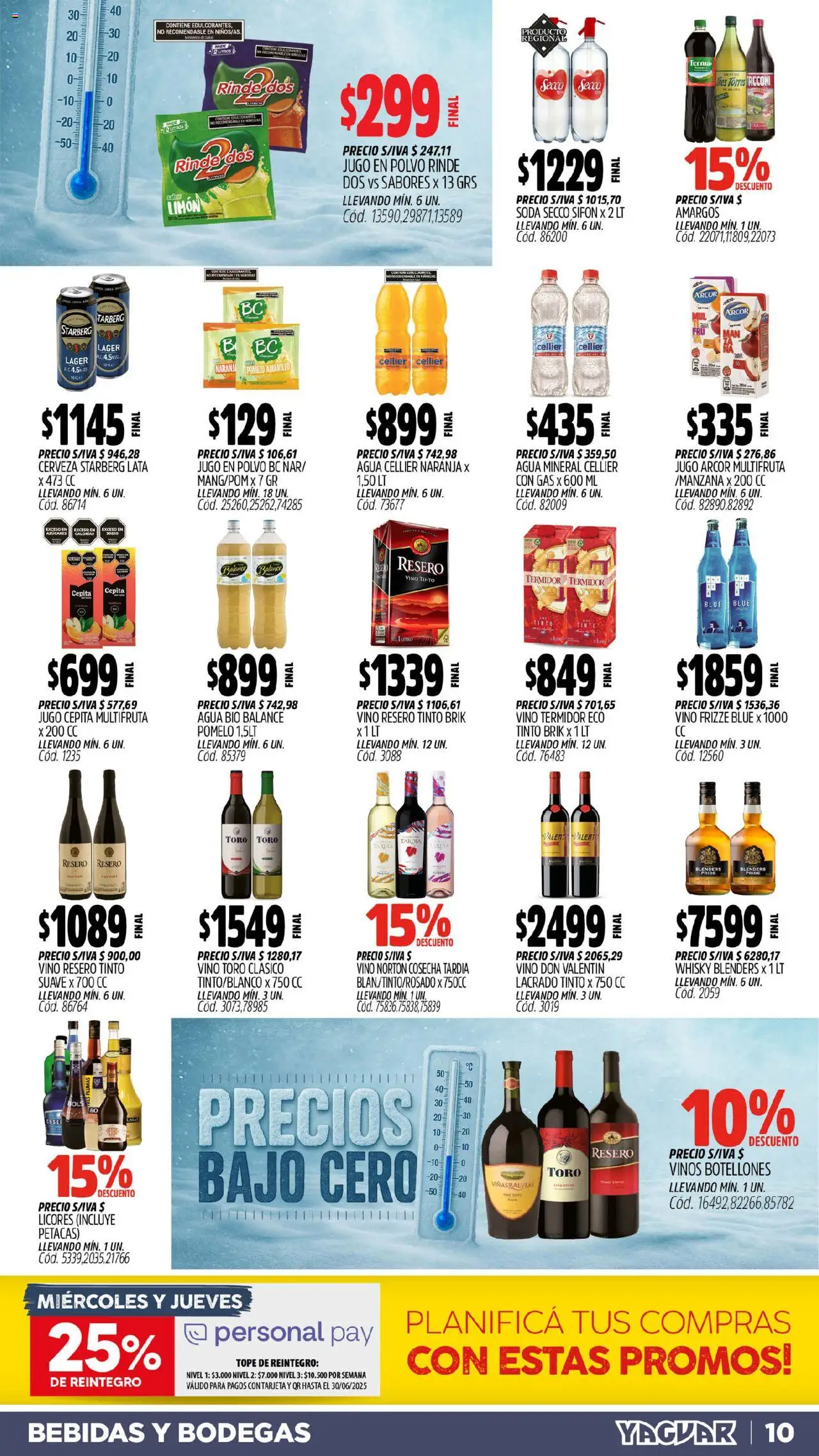 Yaguar - Chaco │ válido desde el 16.06.2025 | Página: 9 | Productos: Soda, Agua, Jugo, Vino