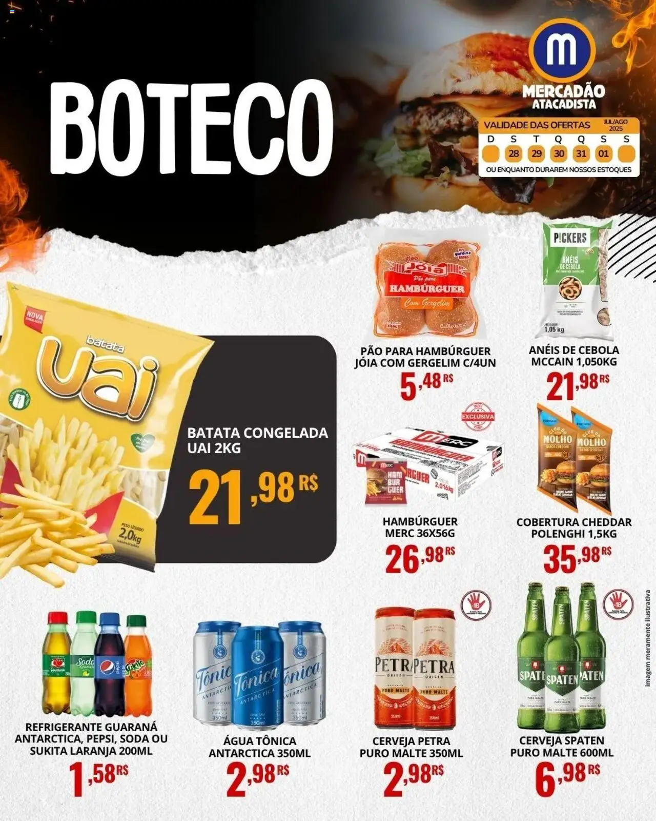 Mercadão Atacadista Folheto - válido de 28.07.2025 | Página: 4 | Produtos: Guaraná, Cerveja, Soda, Refrigerante