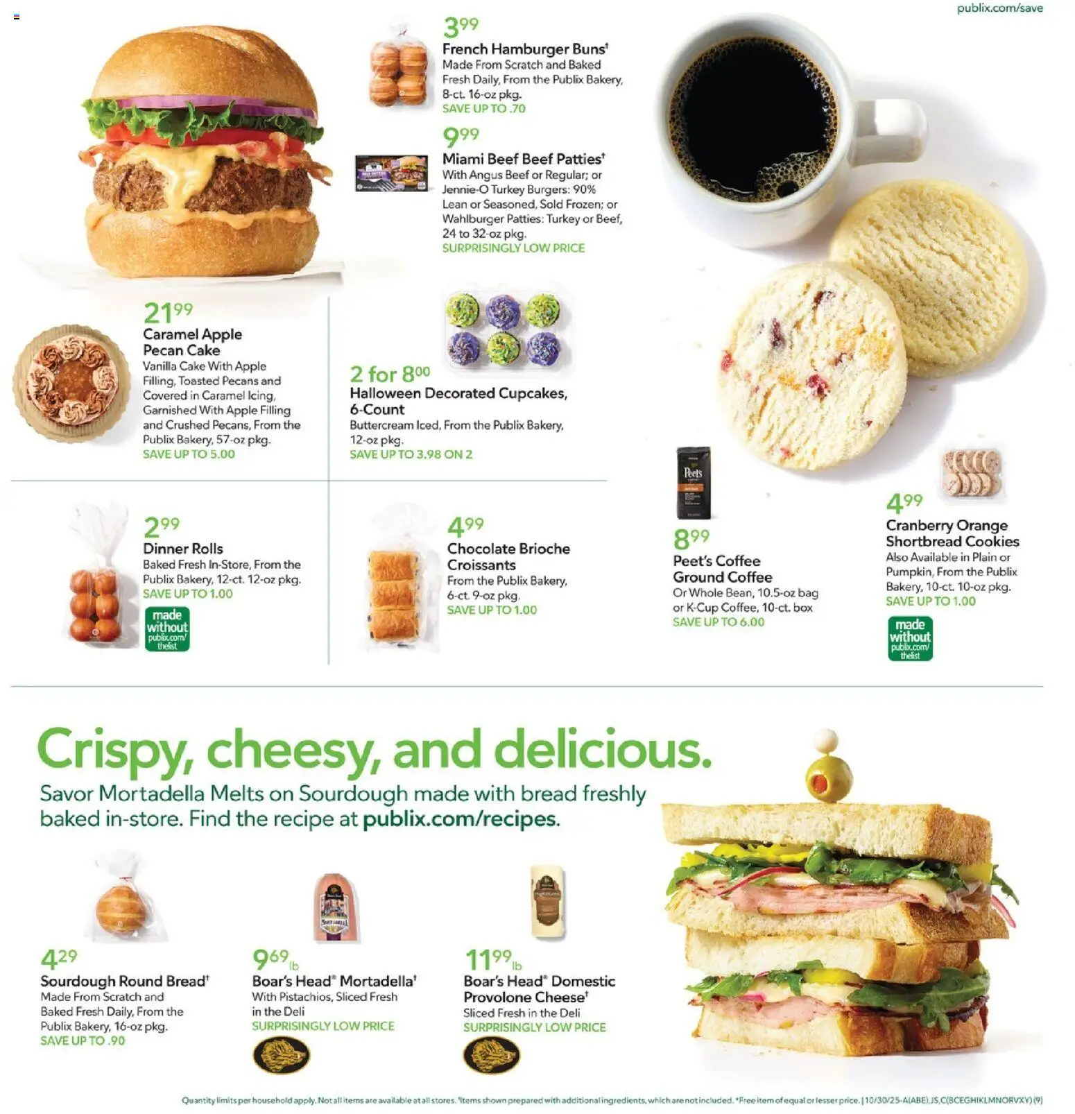 Publix Leaflet - valid from 29.10.2025 | Page: 9 | Products: Box, Bread, Coffee, Croissants