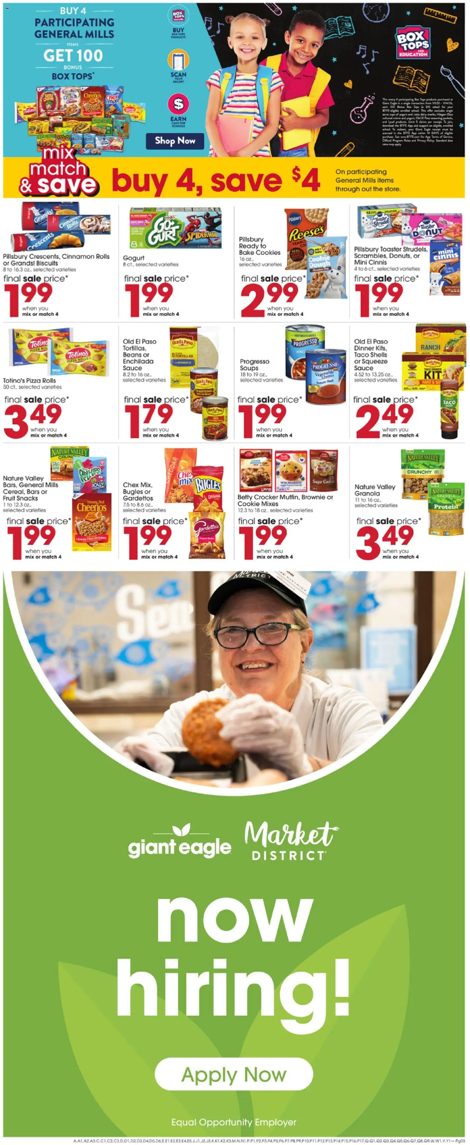 Giant Eagle Weekly Ad - valid from 08.01.2026 | Page: 5 | Products: Toaster, Box, Yogurt, Pizza