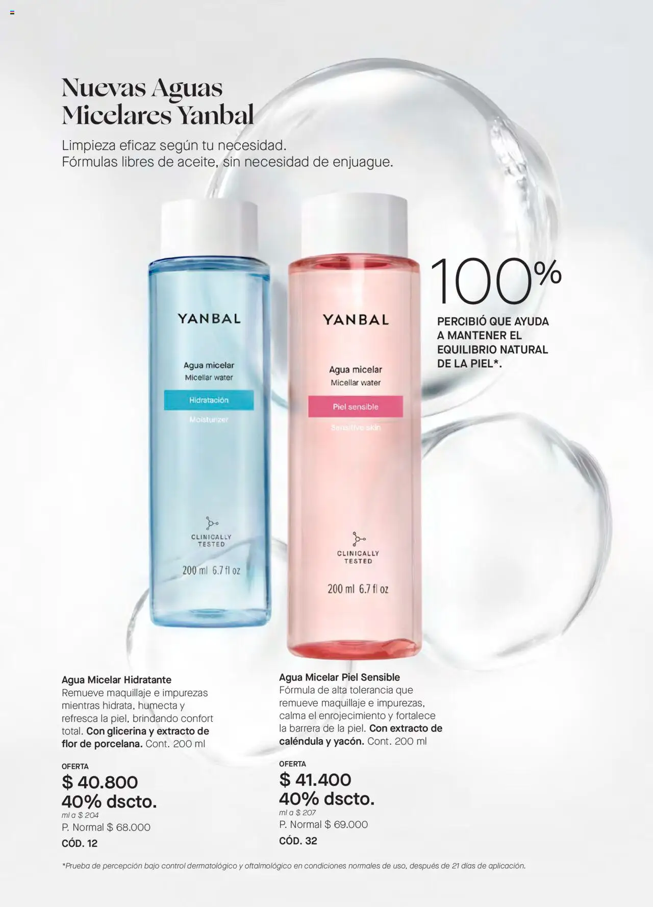 Yanbal revista - valida desde el 11.10.2025 | Página: 26 | Productos: Agua, Agua micelar, Maquillaje