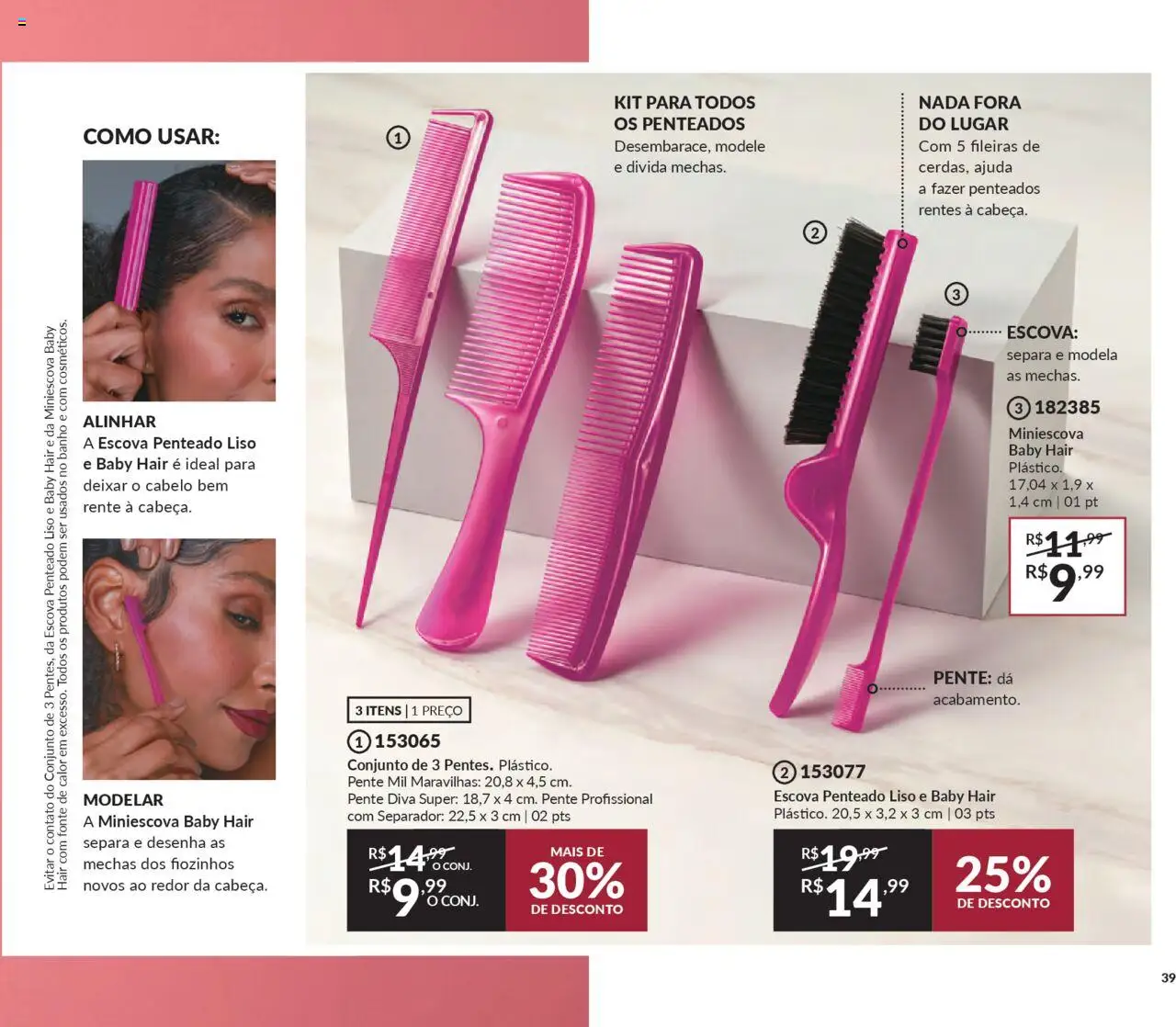Avon Folheto - válido de 13.06.2025 | Página: 39 | Produtos: Escova, Pente