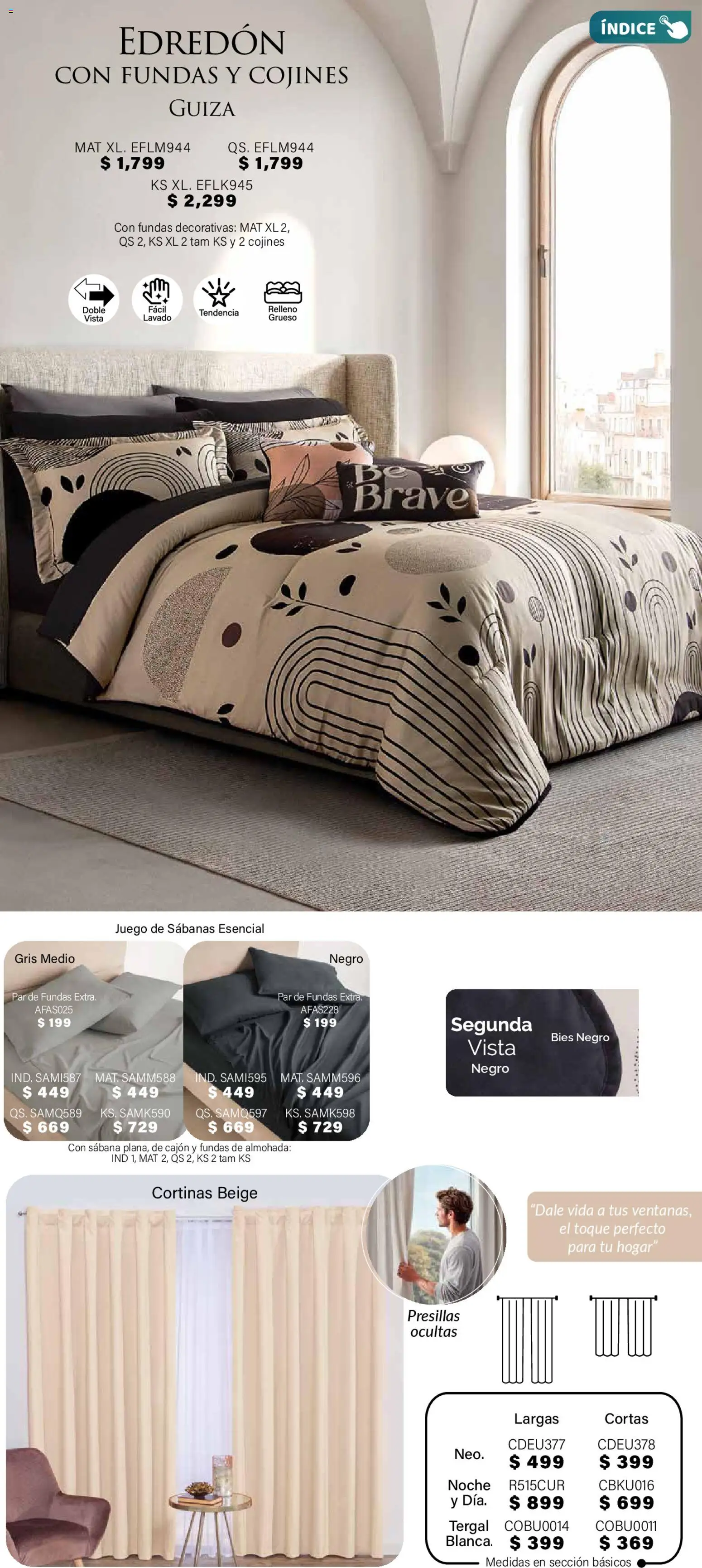 Nuevas ofertas de Colchas Concord válidas en toda la República Mexicana desde el 01.11.2025. ¡Encuentra las mejores ofertas en Colchas Concord Buen Fin! | Página: 109 | Productos: Juego, Almohada, Sabanas, Cortinas