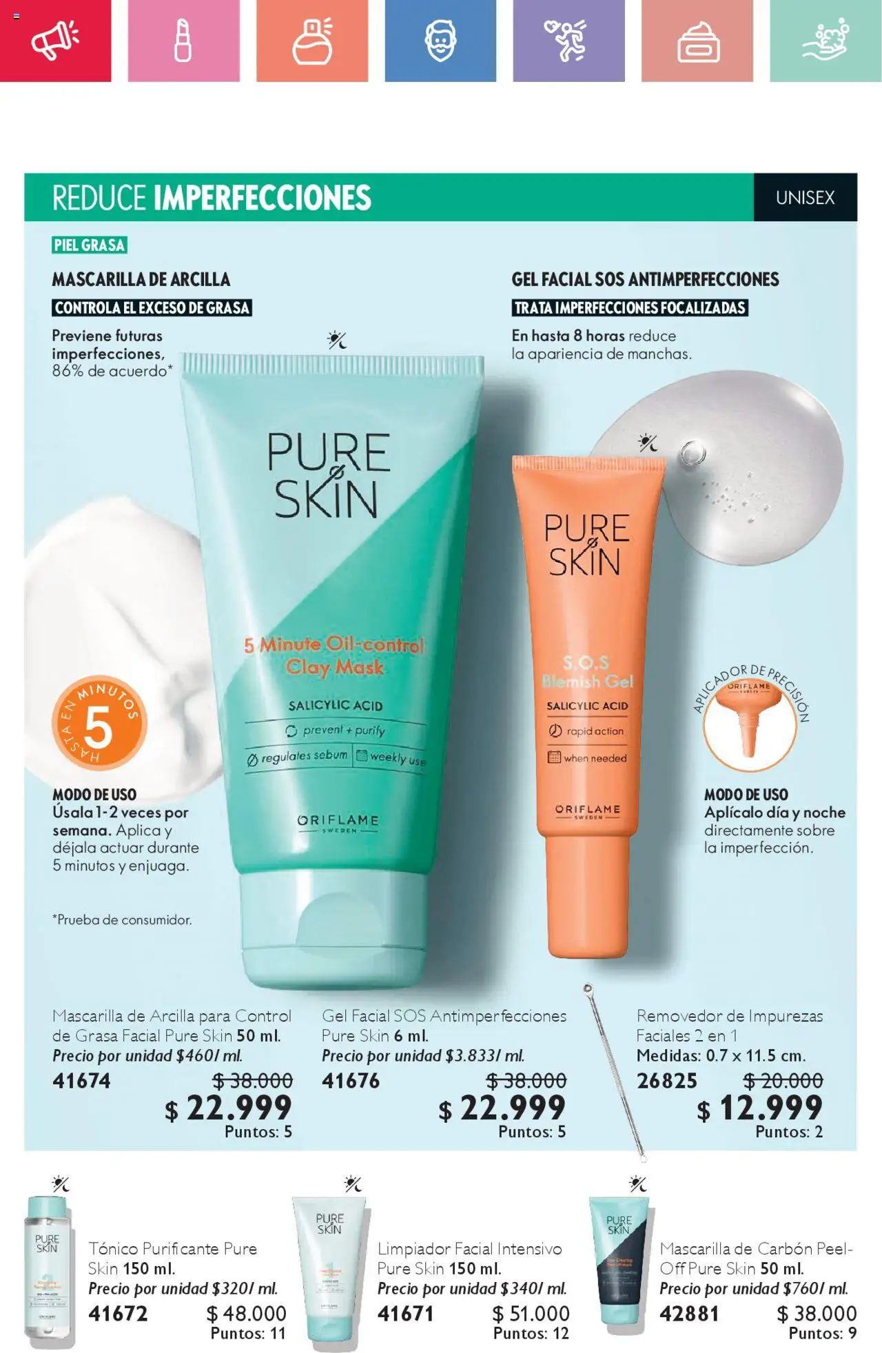 Oriflame revista - valida desde el 02.08.2025 | Página: 56 | Productos: Sobre, Limpiador, Limpiador facial, Mascarilla