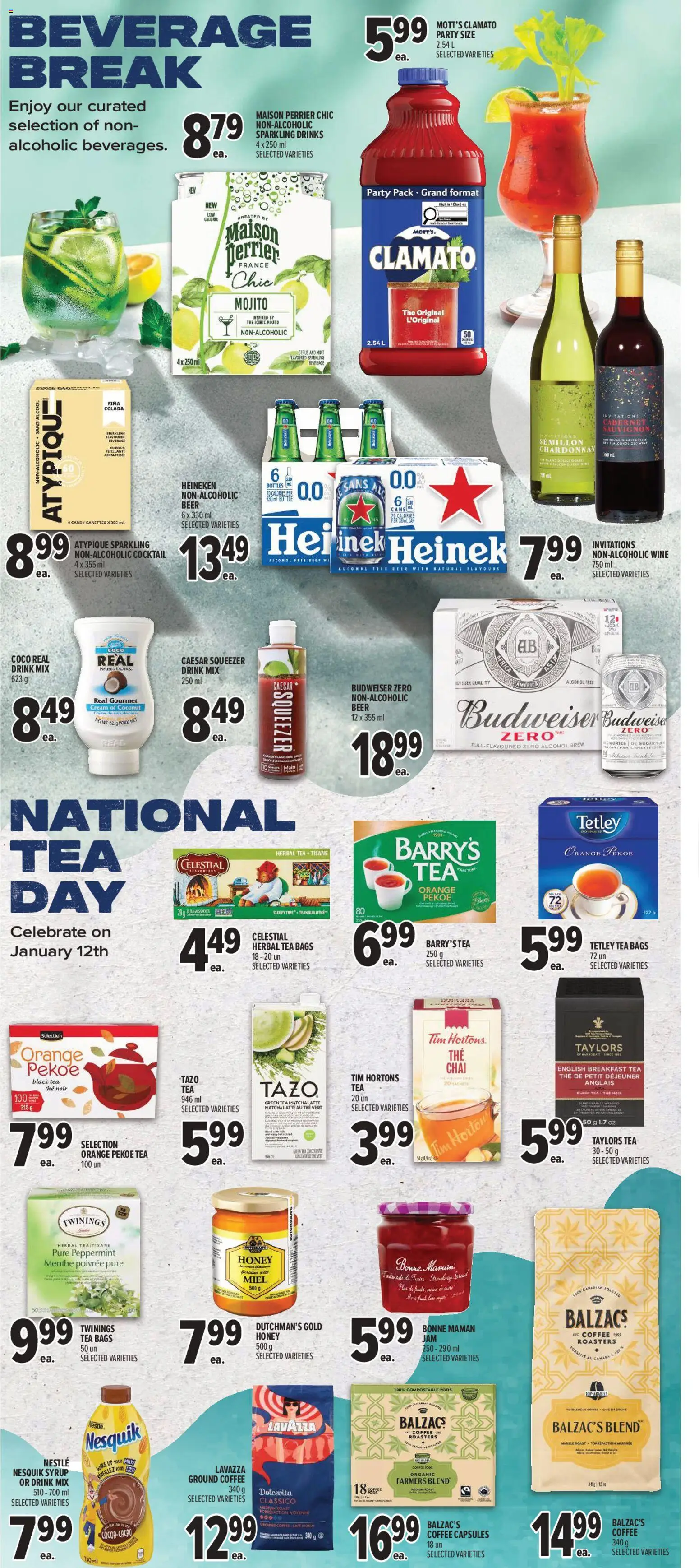 Metro flyer valid from 08.01.2026 | Page: 12 | Products: Tea, Cream, Coffee, Wine