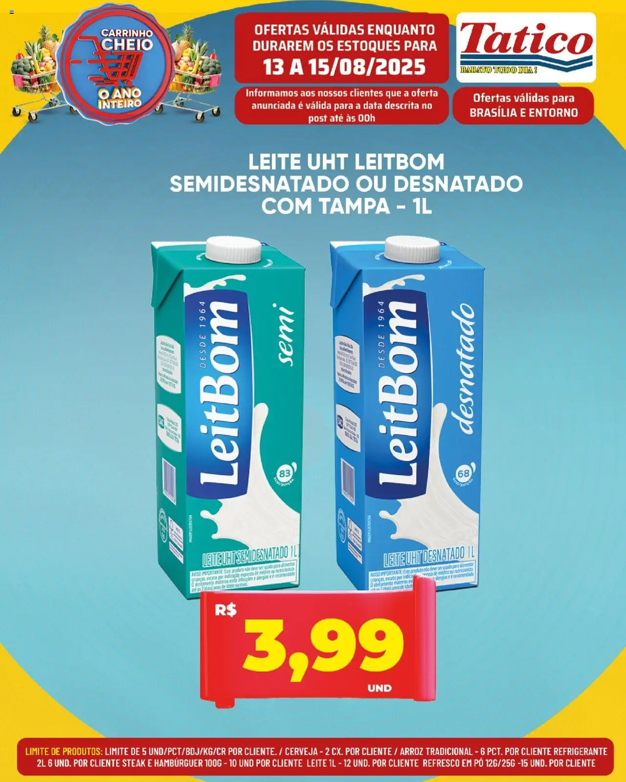 Tatico Folheto - válido de 15.08.2025 | Página: 47 | Produtos: Refresco, Leite, Cerveja, Refrigerante