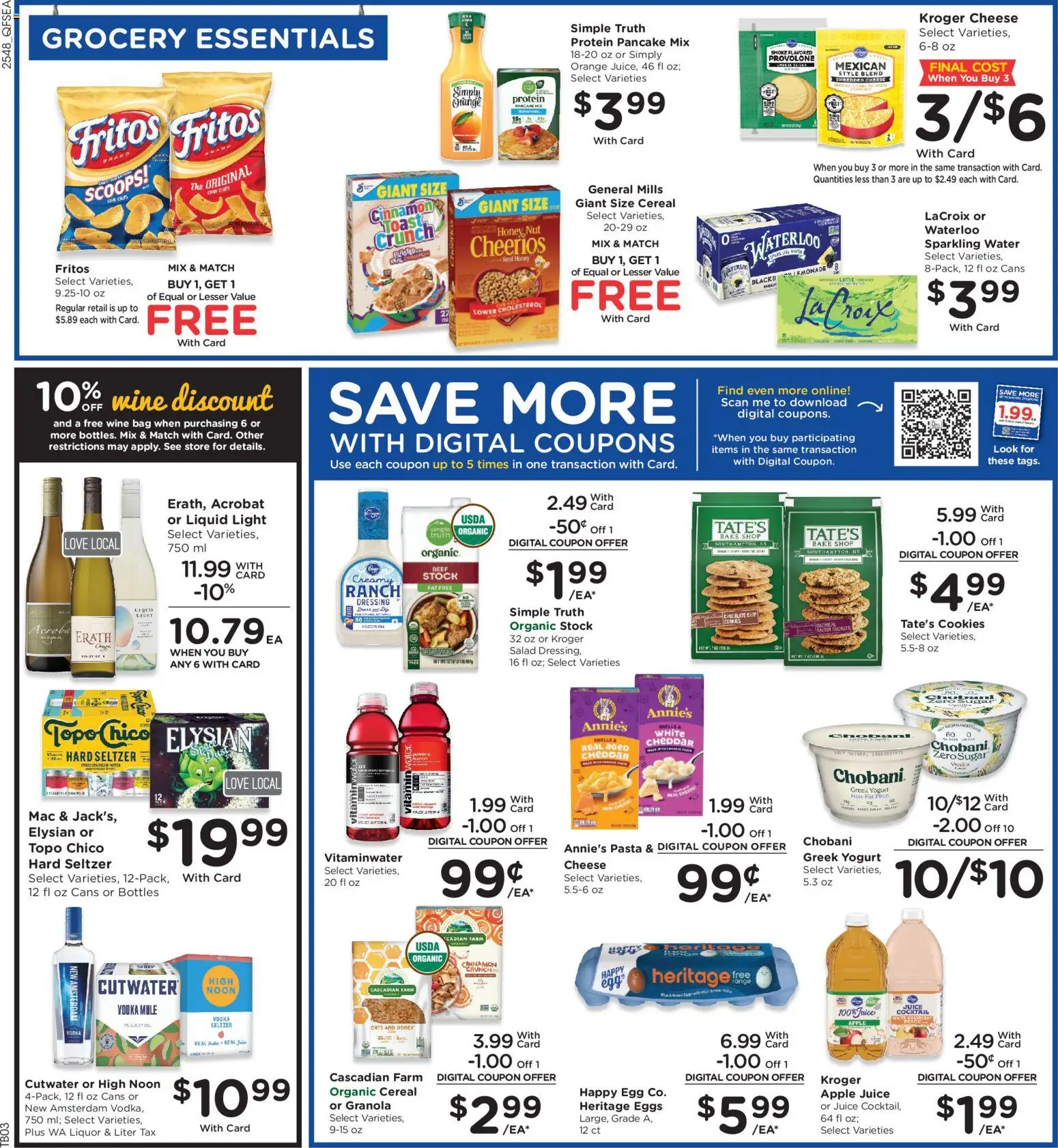 QFC Weekly Ad - WA - valid from 02.01.2026 | Page: 6 | Products: Eggs, Chocolate, Water, Bag