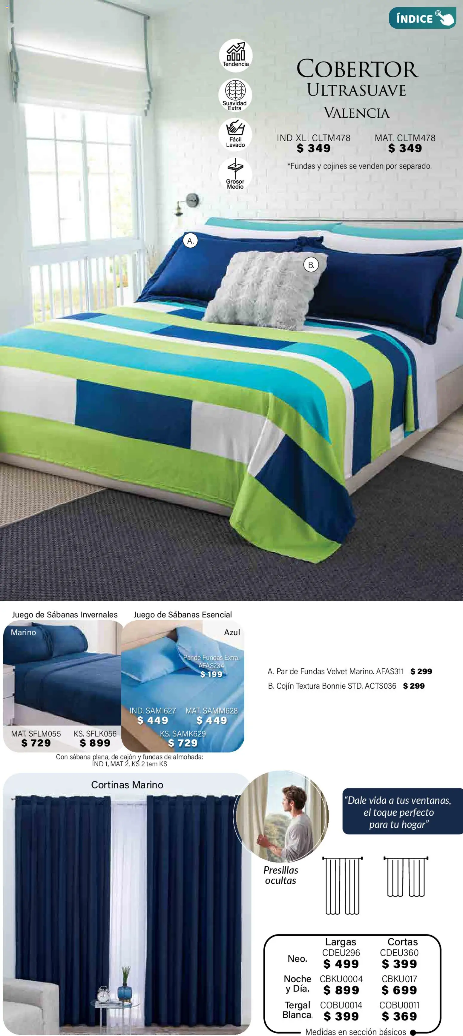 Nuevas ofertas de Colchas Concord válidas en toda la República Mexicana desde el 01.11.2025. ¡Encuentra las mejores ofertas en Colchas Concord Buen Fin! | Página: 411 | Productos: Cobertor, Juego, Almohada, Cortinas