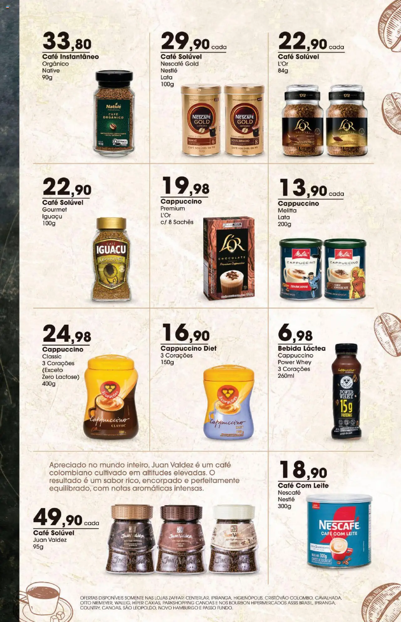 Zaffari Folheto - válido de 25.07.2025 | Página: 5 | Produtos: Pó, Café, Bebida, Café solúvel