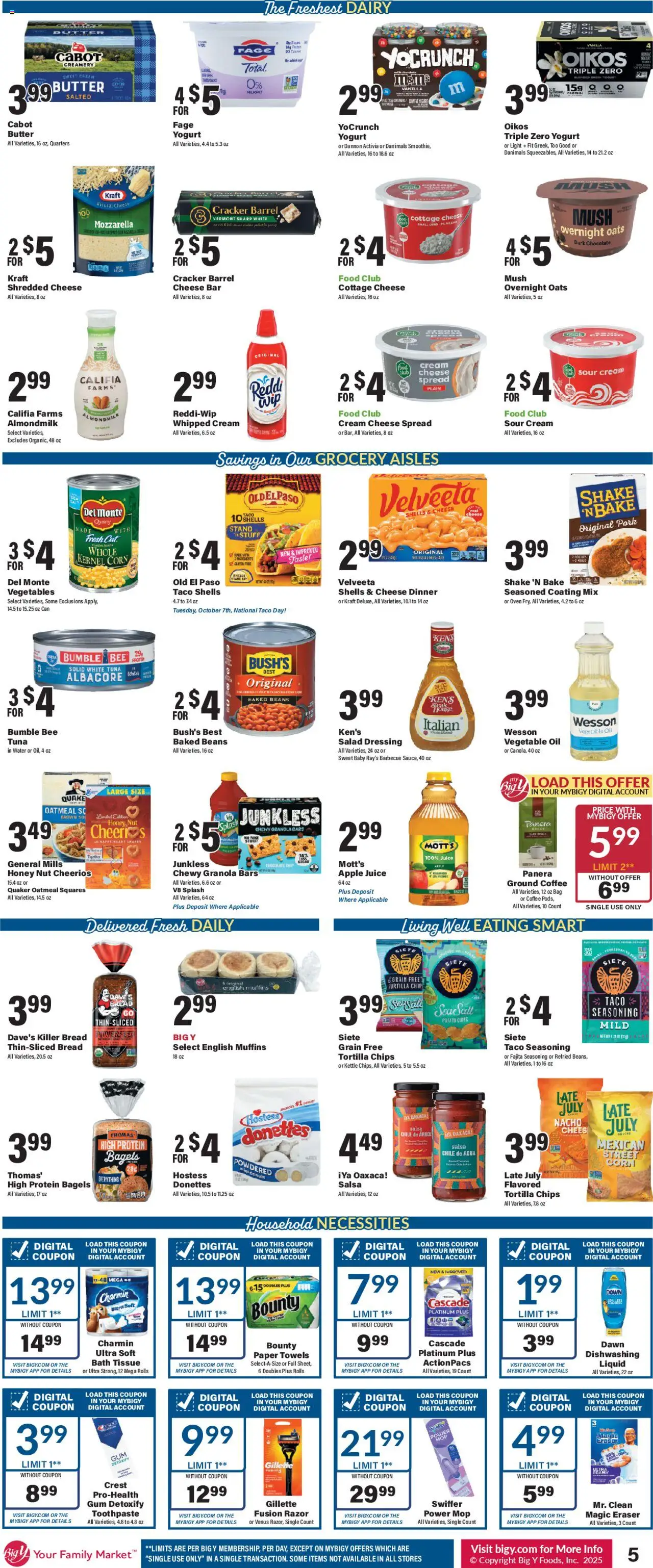 Big Y Weekly Ad - valid from 02.10.2025 | Page: 9 | Products: Oil, Chocolate, Juice, Cottage cheese