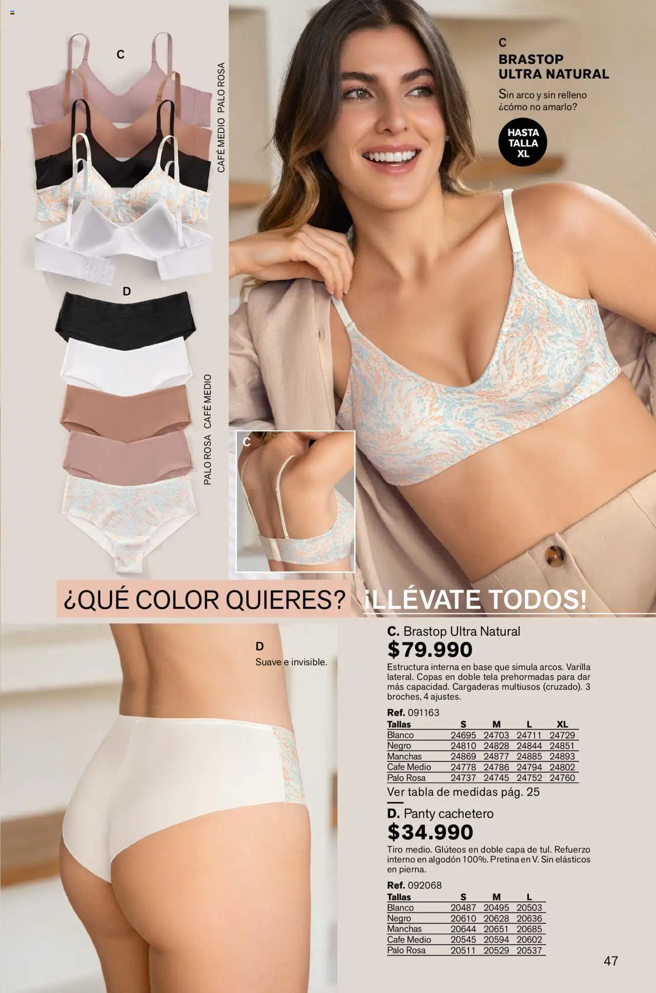 Leonisa revista - valida desde el 01.10.2025 | Página: 47 | Productos: Algodón, Cachetero, Café