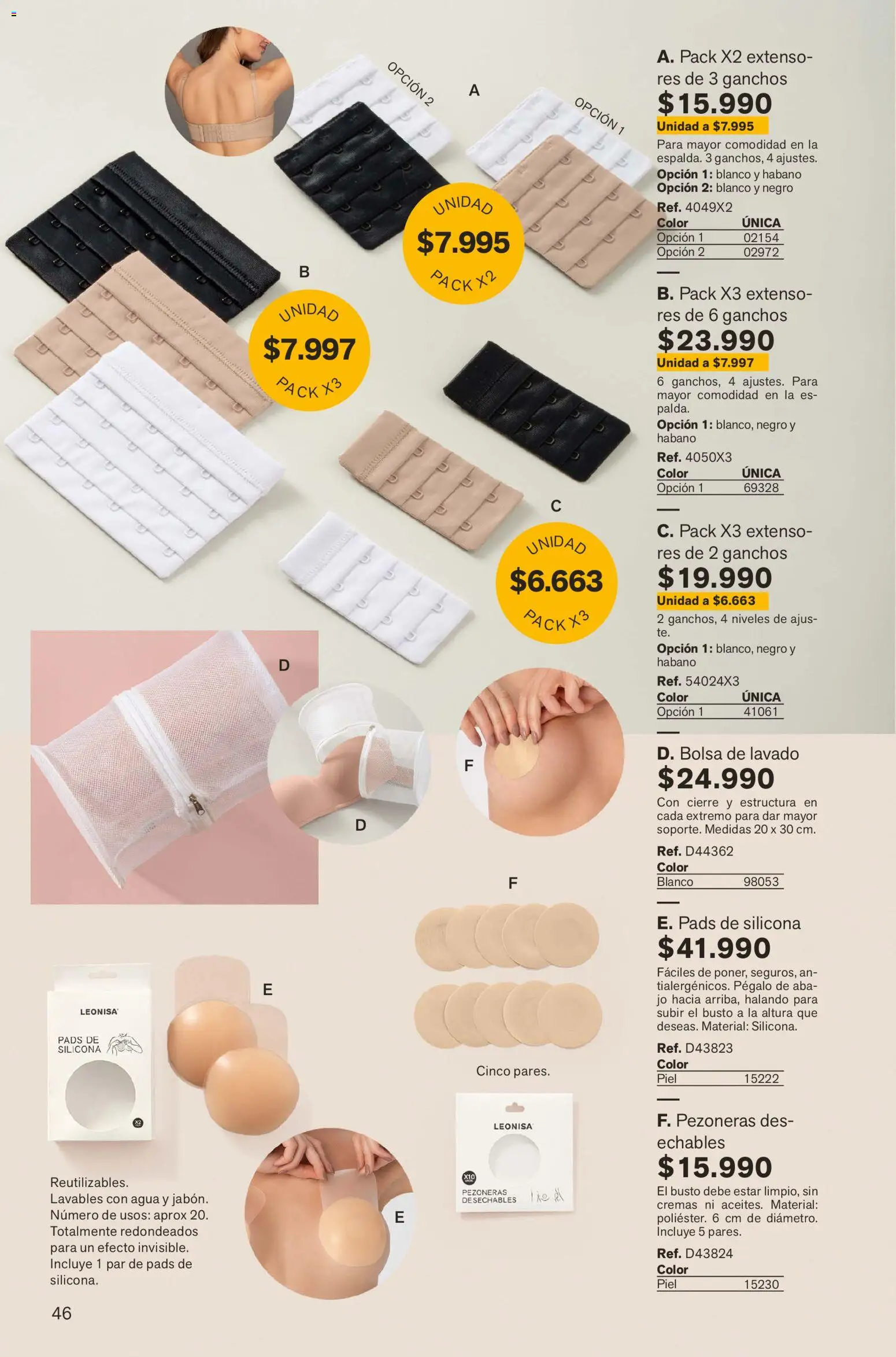 Leonisa revista - valida desde el 01.02.2026 | Página: 46 | Productos: Agua, Bolsa