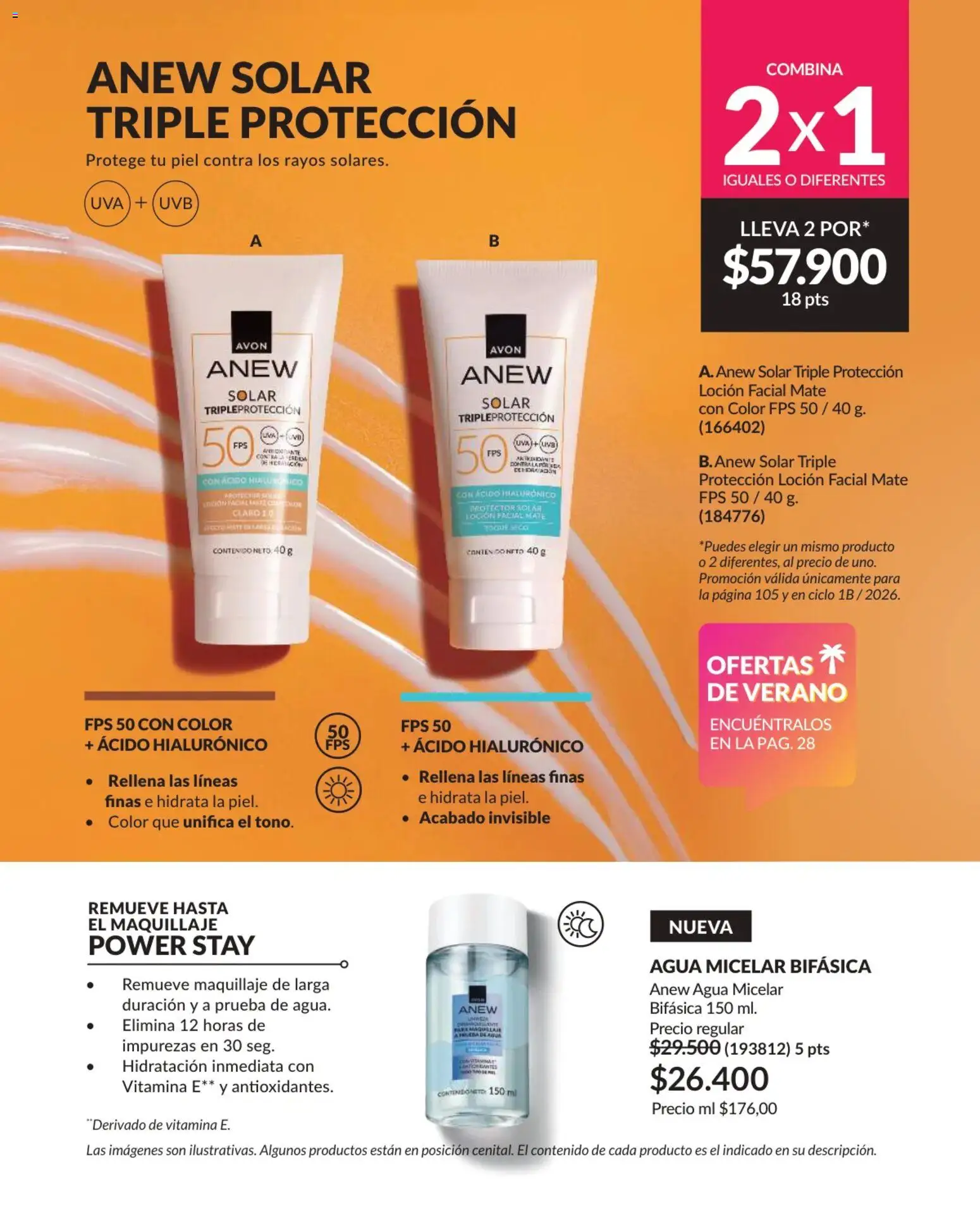 Avon revista - valida desde el 02.01.2026 | Página: 105 | Productos: Agua, Maquillaje, Uva, Protector solar
